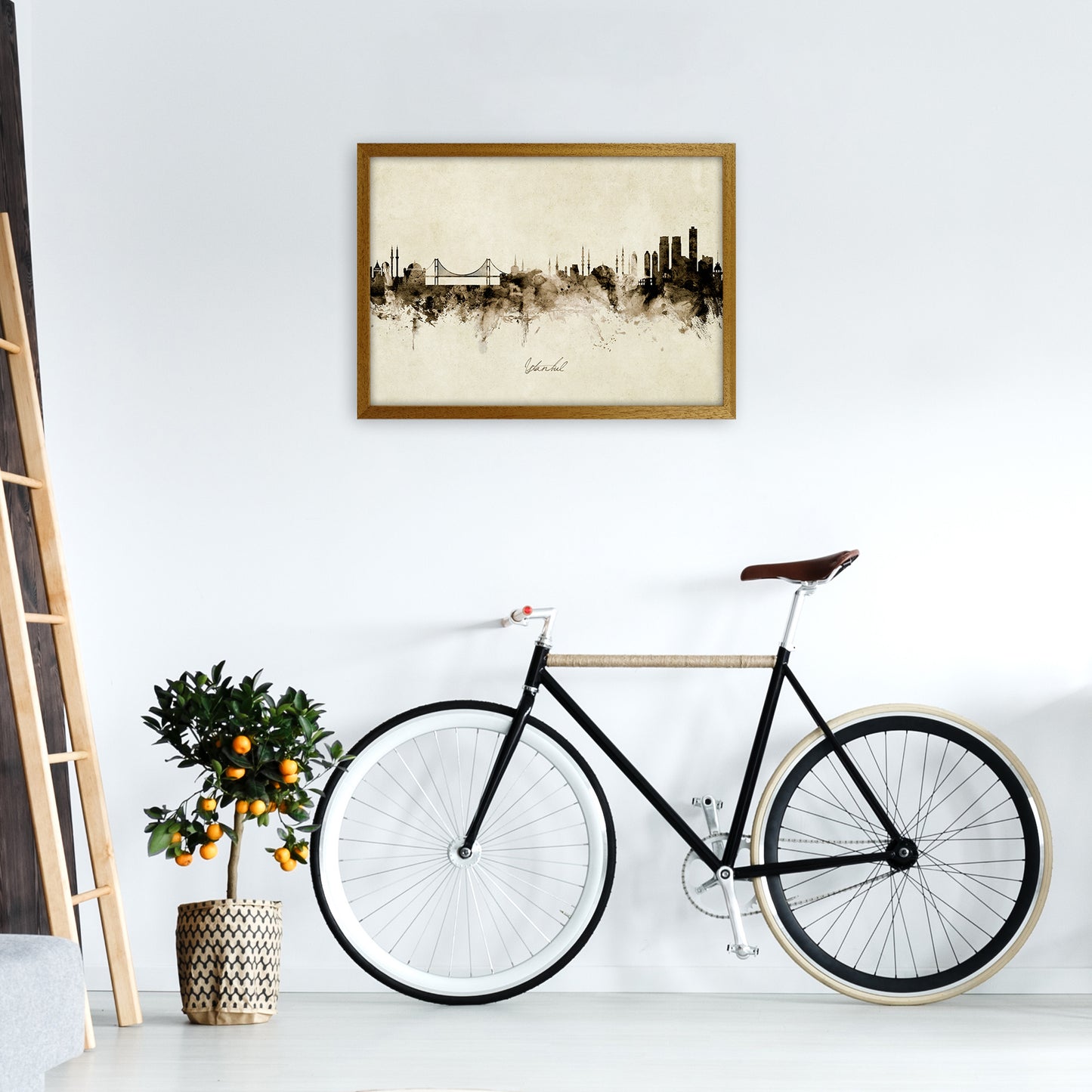 Istanbul Turkey Skyline Vintage Art Print by Michael Tompsett A2 Print Only