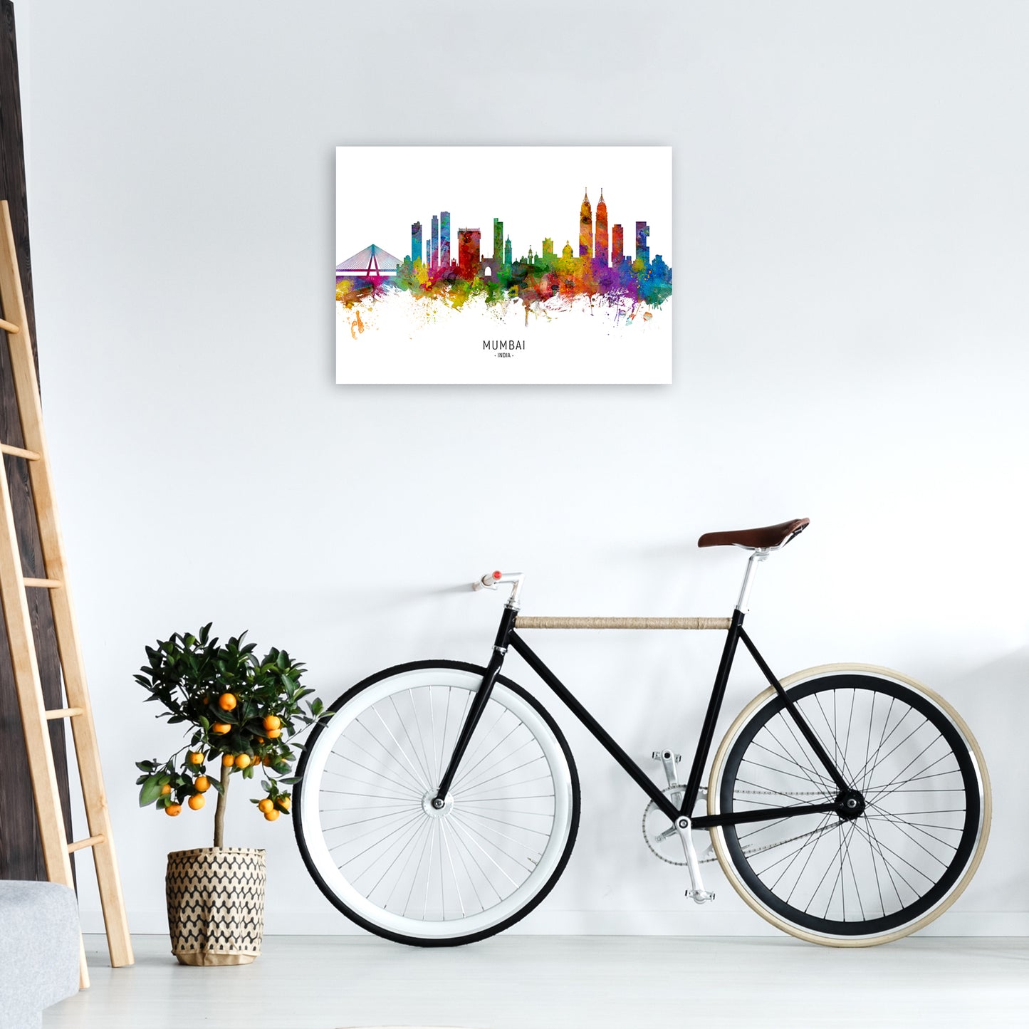 Mumbai India Skyline Art Print by Michael Tompsett A2 Black Frame