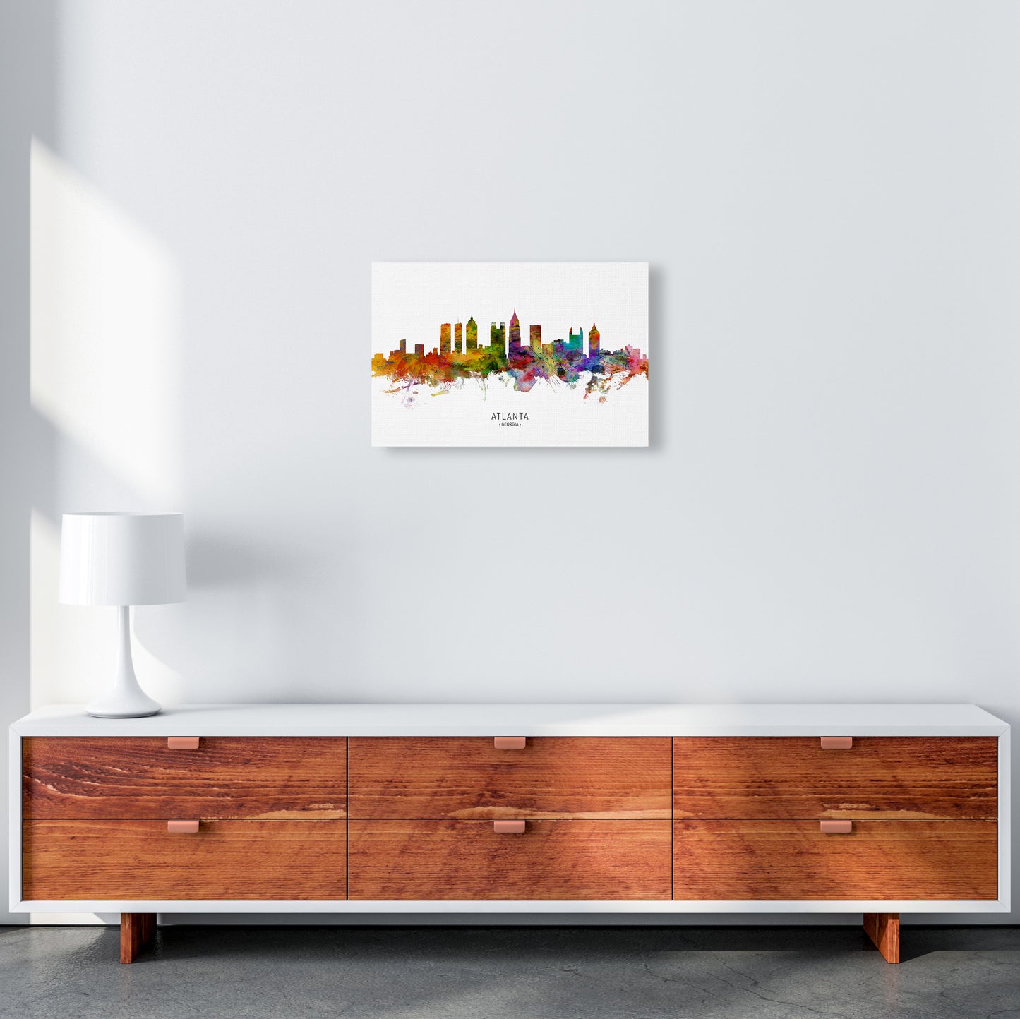 Atlanta Georgia Skyline Art Print by Michael Tompsett A3 Canvas