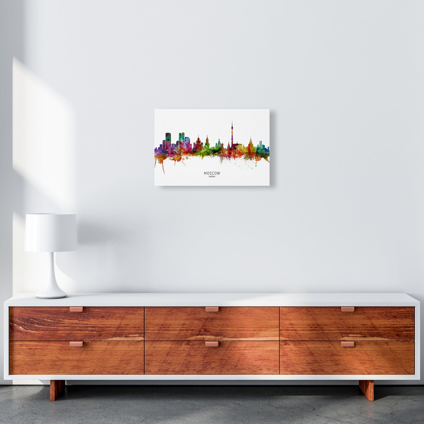 Moscow Russia Skyline Art Print by Michael Tompsett A3 Canvas