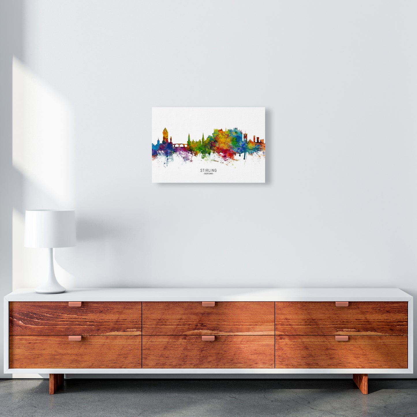 Stirling Scotland Skyline Art Print by Michael Tompsett A3 Canvas