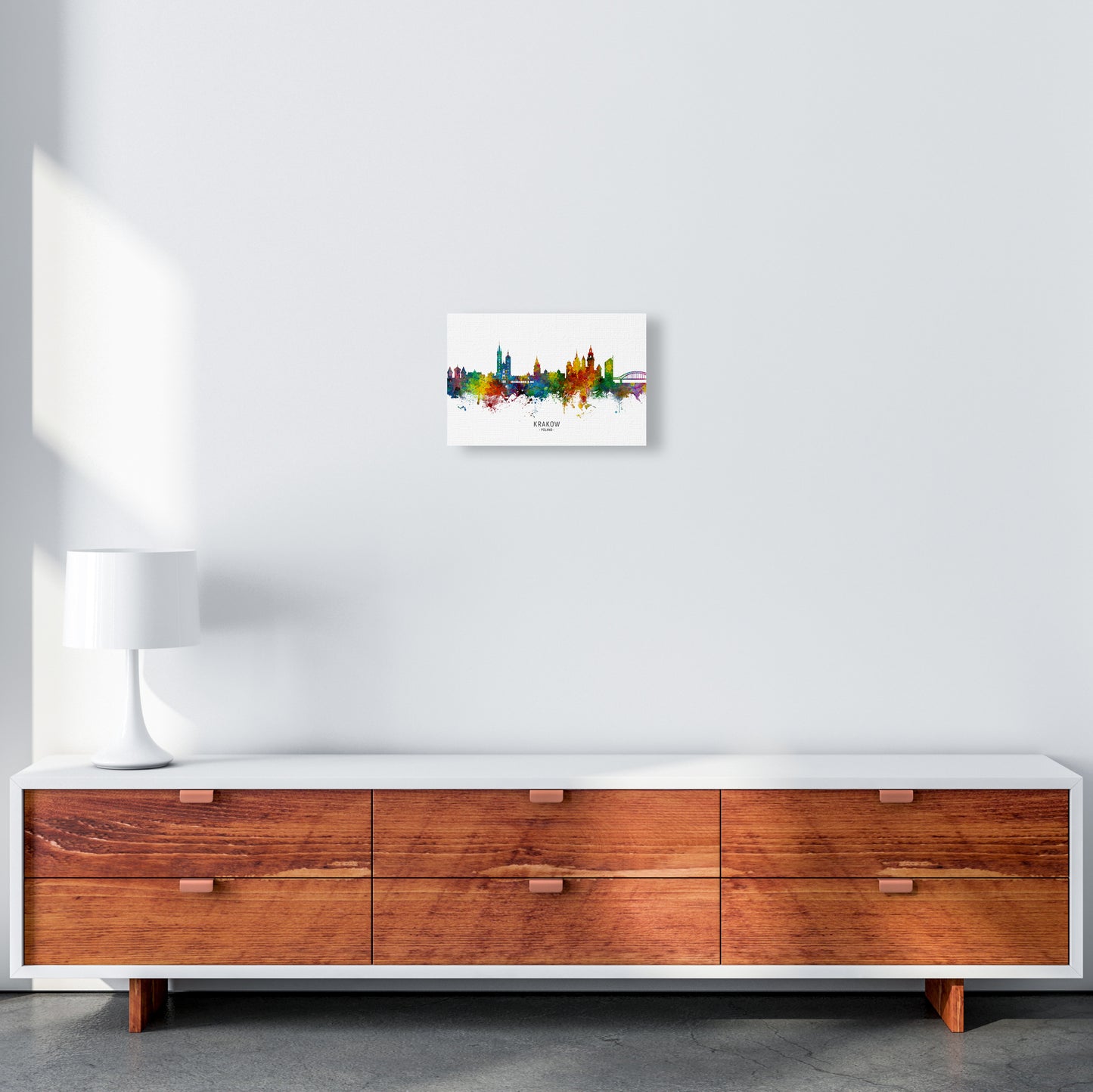 Krakow Poland Skyline Art Print by Michael Tompsett A4 Canvas