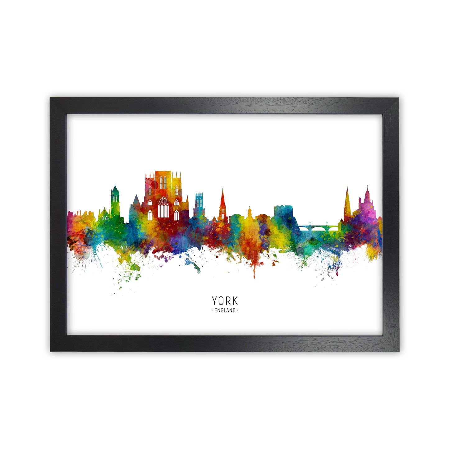 York England Skyline Art Print by Michael Tompsett Black Grain