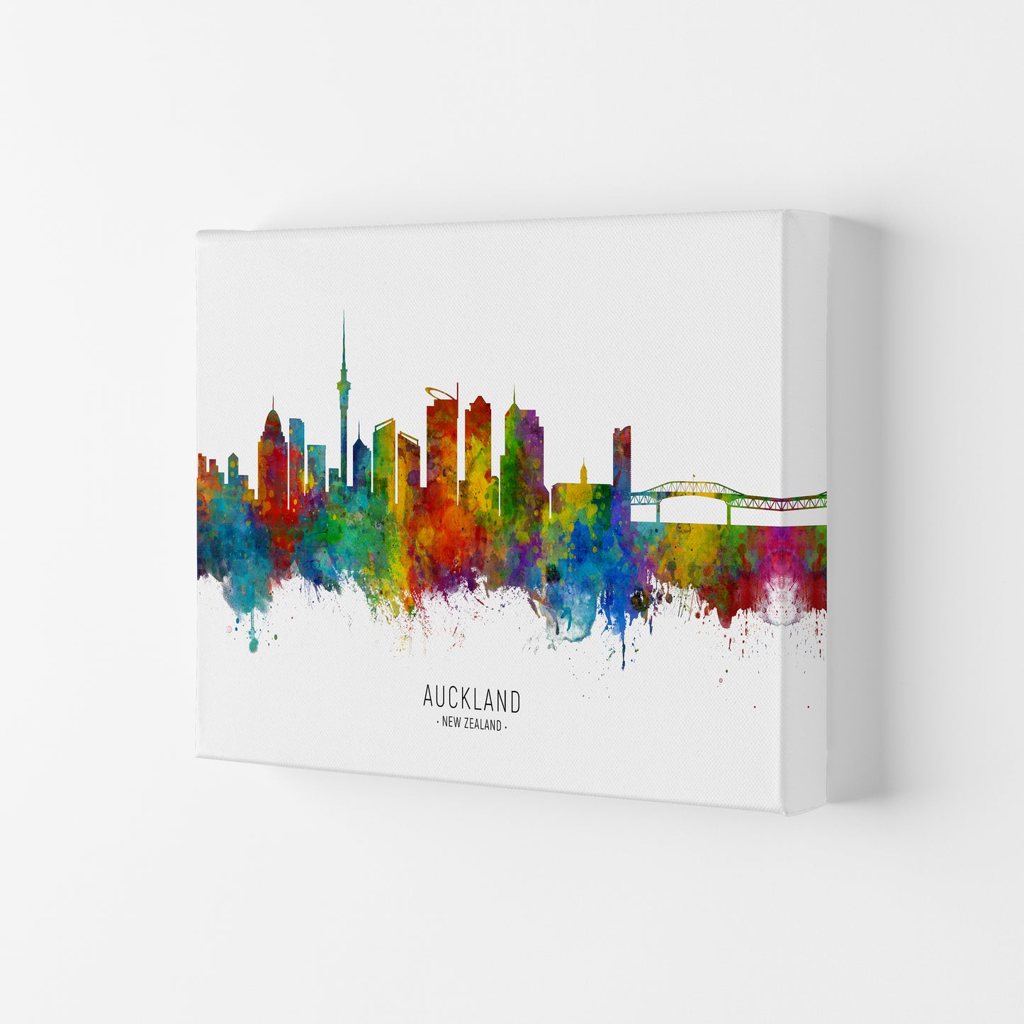 Auckland New Zealand Skyline Art Print by Michael Tompsett Canvas