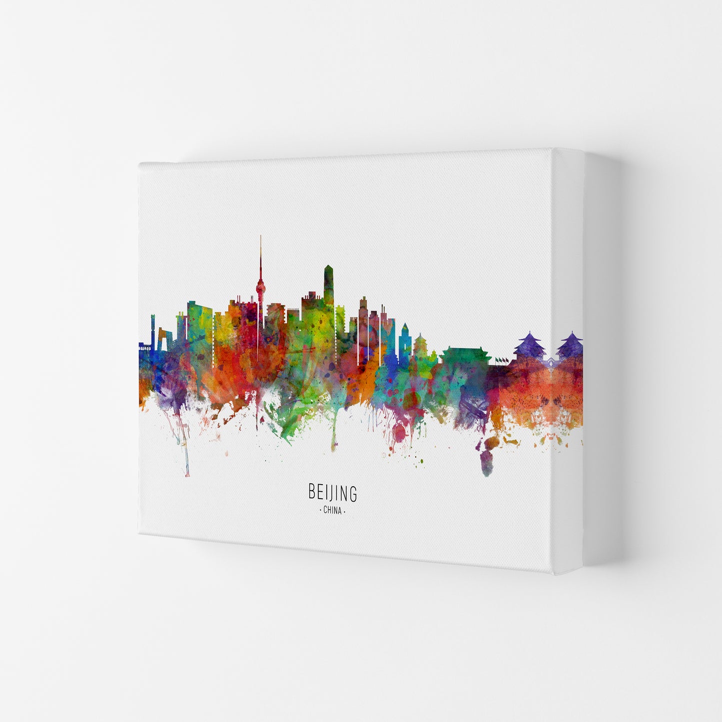 Beijing China Skyline Art Print by Michael Tompsett Canvas