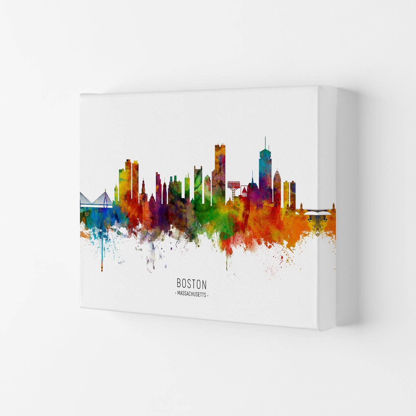 Boston Massachusetts Skyline Art Print by Michael Tompsett Canvas