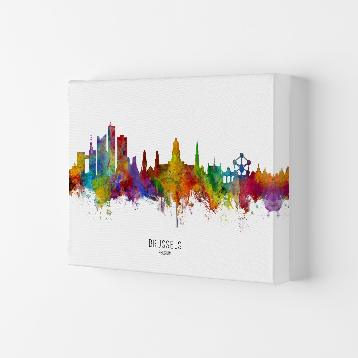 Brussels Belgium Skyline Art Print by Michael Tompsett Canvas