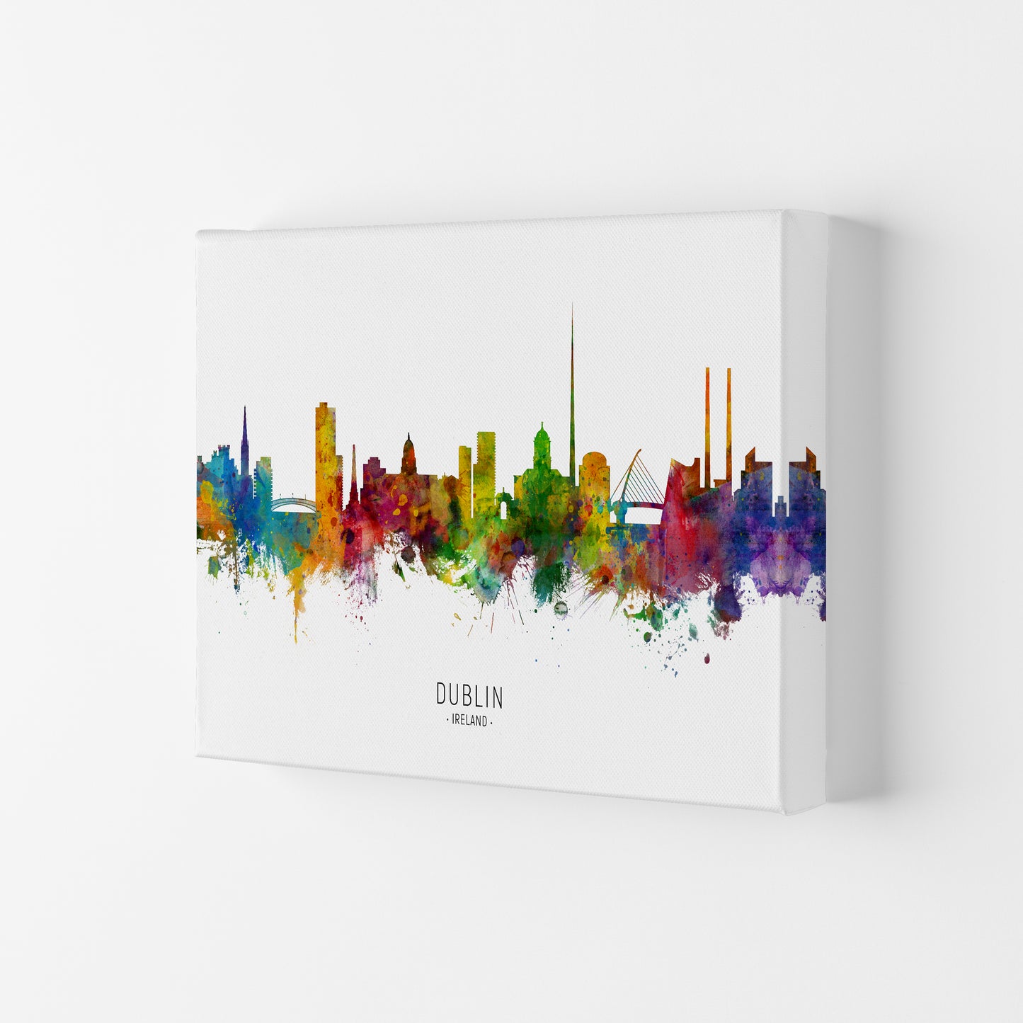 Dublin Ireland Skyline Art Print by Michael Tompsett Canvas