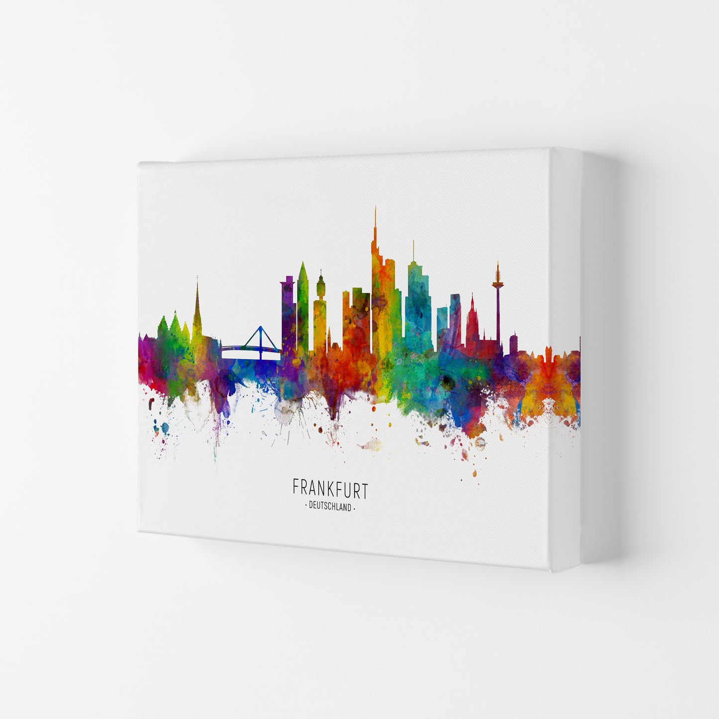 Frankfurt Deutschland Skyline Art Print by Michael Tompsett Canvas