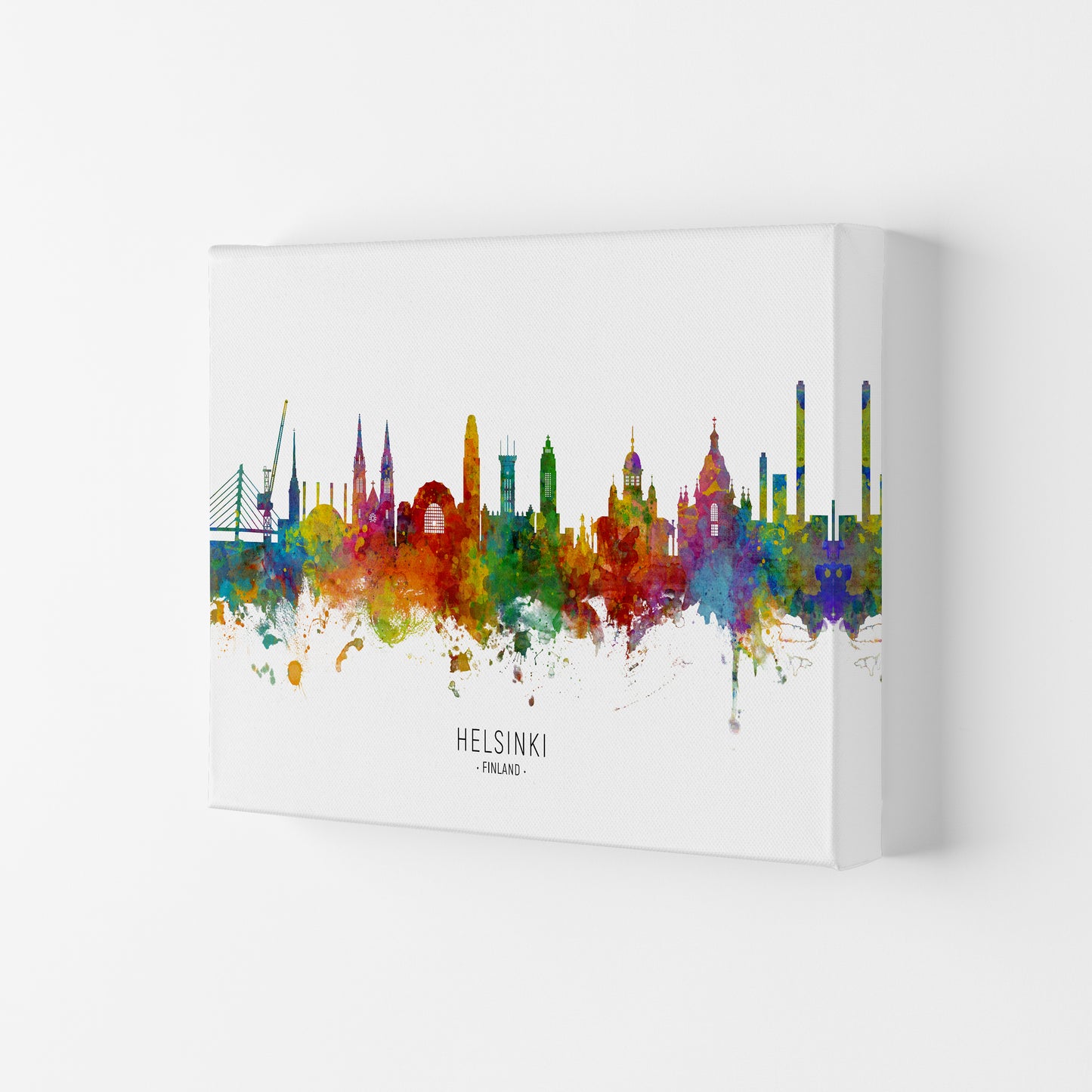 Helsinki Finland Skyline Art Print by Michael Tompsett Canvas
