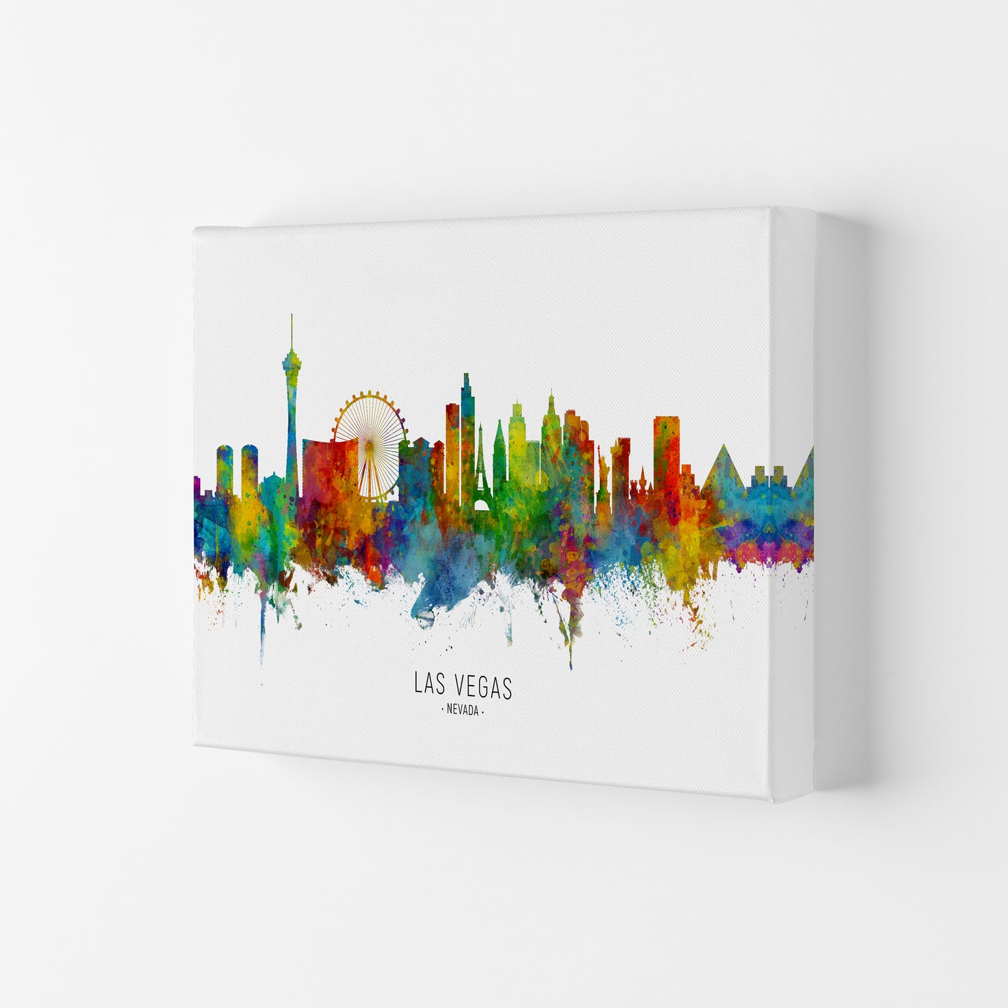 Las Vegas Nevada Skyline Art Print by Michael Tompsett Canvas