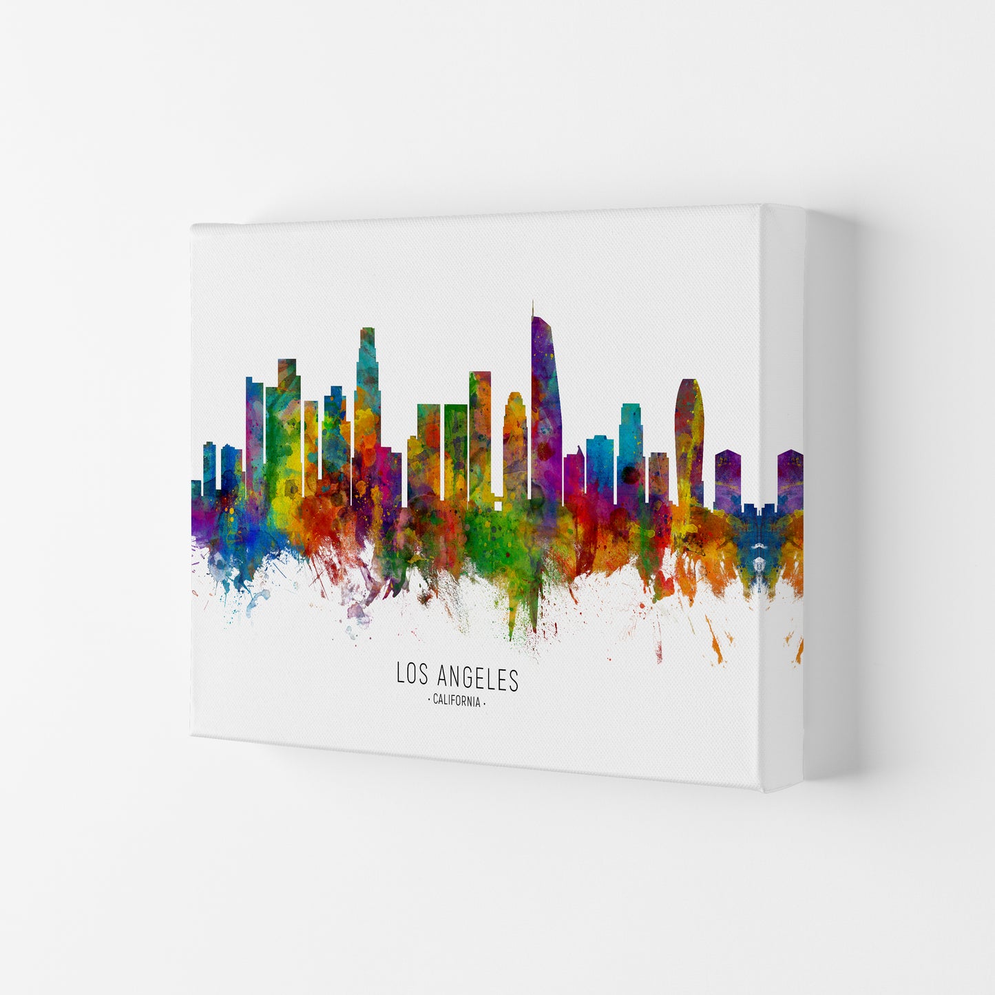 Los Angeles California Skyline Art Print by Michael Tompsett Canvas