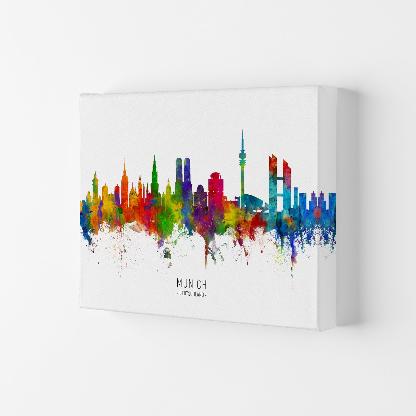 Munich Deutschland Skyline Art Print by Michael Tompsett Canvas
