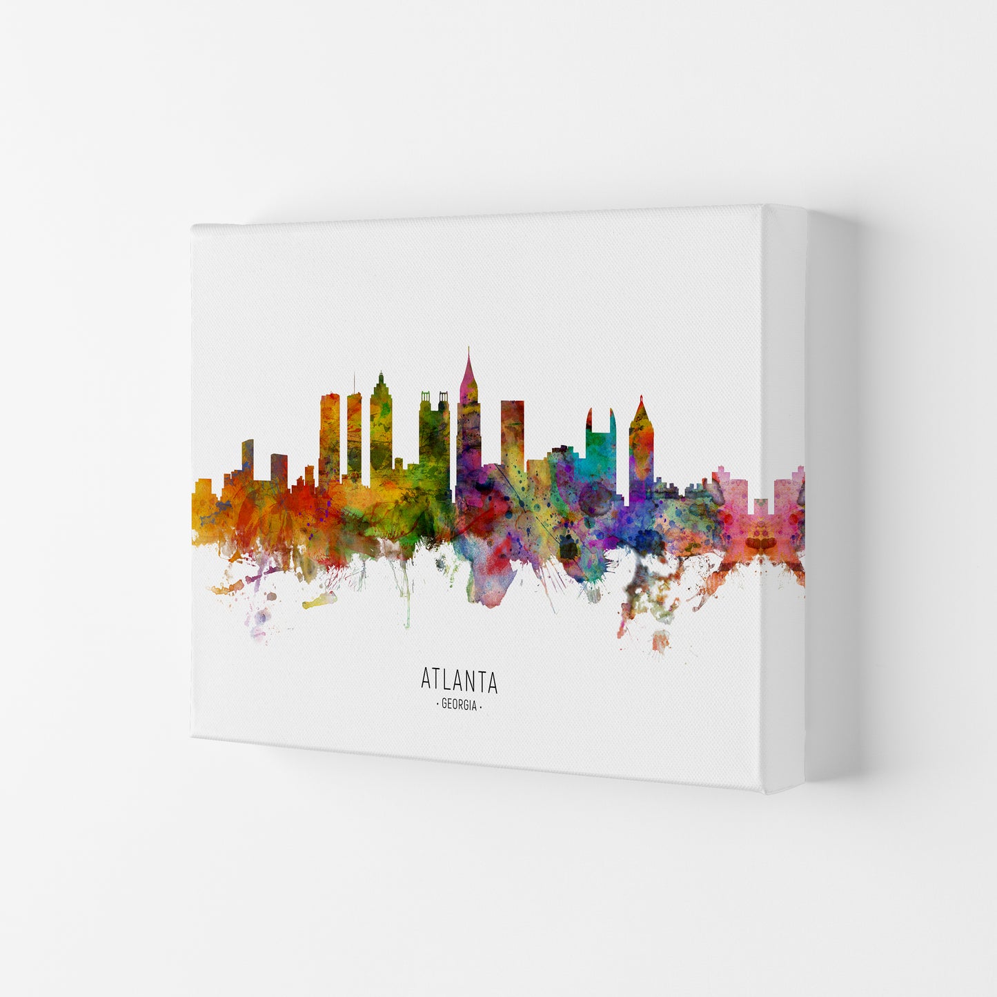 Atlanta Georgia Skyline Art Print by Michael Tompsett Canvas