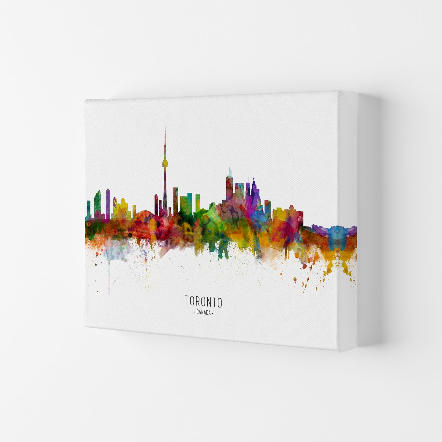 Toronto Canada Skyline Art Print by Michael Tompsett Canvas