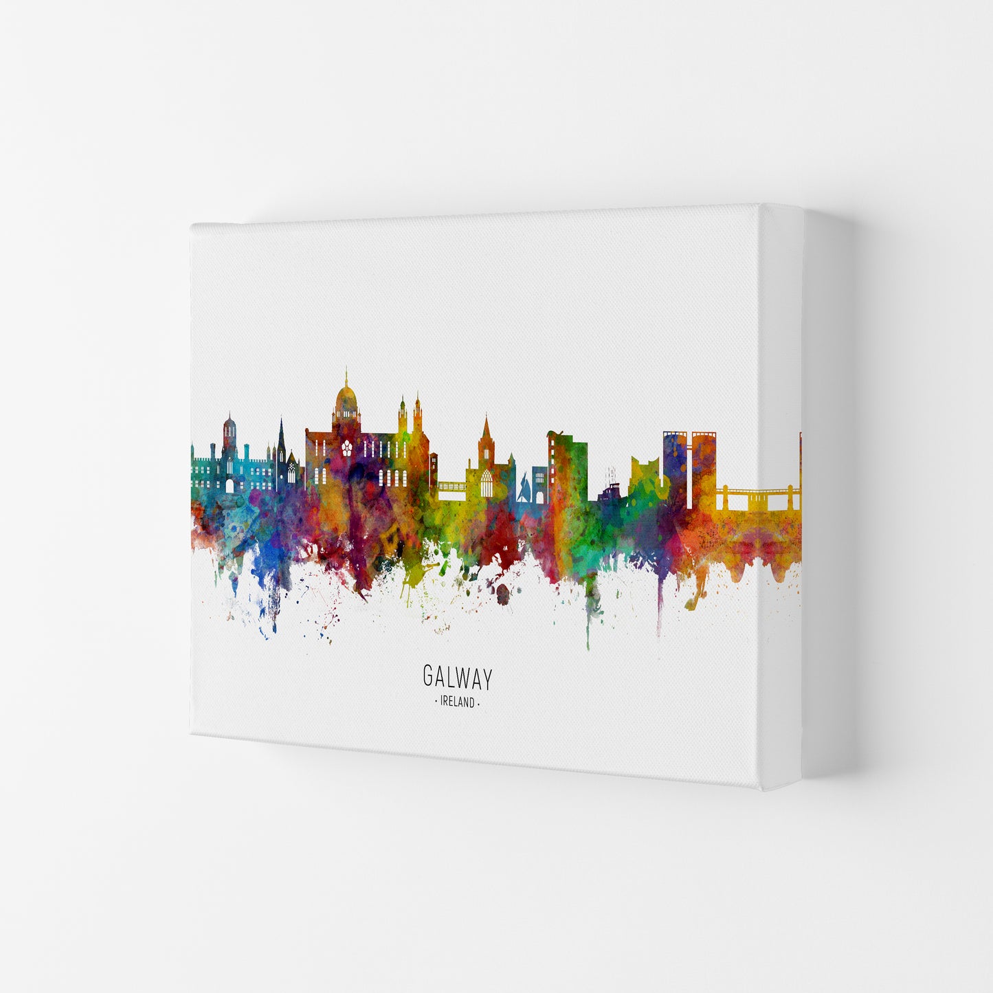 Galway Ireland Skyline Art Print by Michael Tompsett Canvas