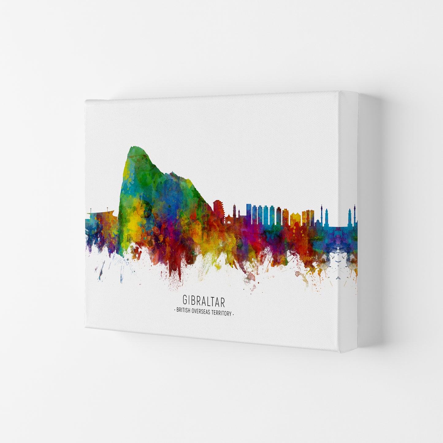 Gibraltar Skyline Art Print by Michael Tompsett Canvas
