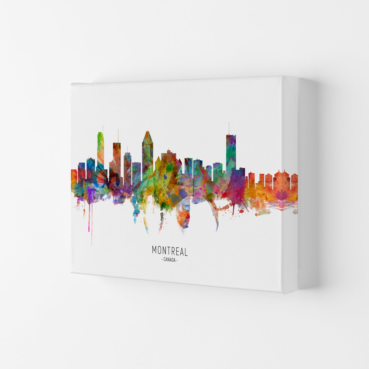 Montreal Canada Skyline Art Print by Michael Tompsett Canvas
