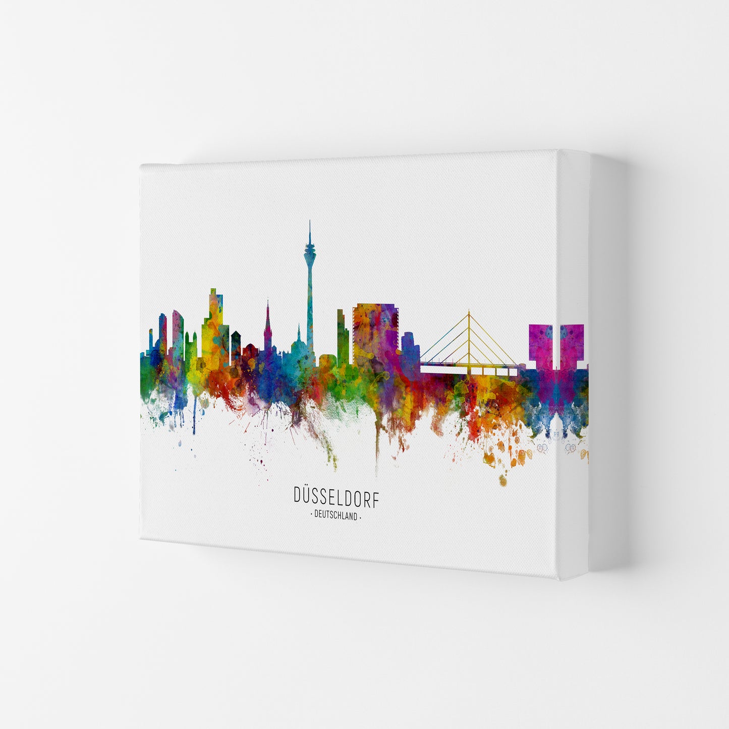 Dusseldorf Deutschland Skyline Art Print by Michael Tompsett Canvas