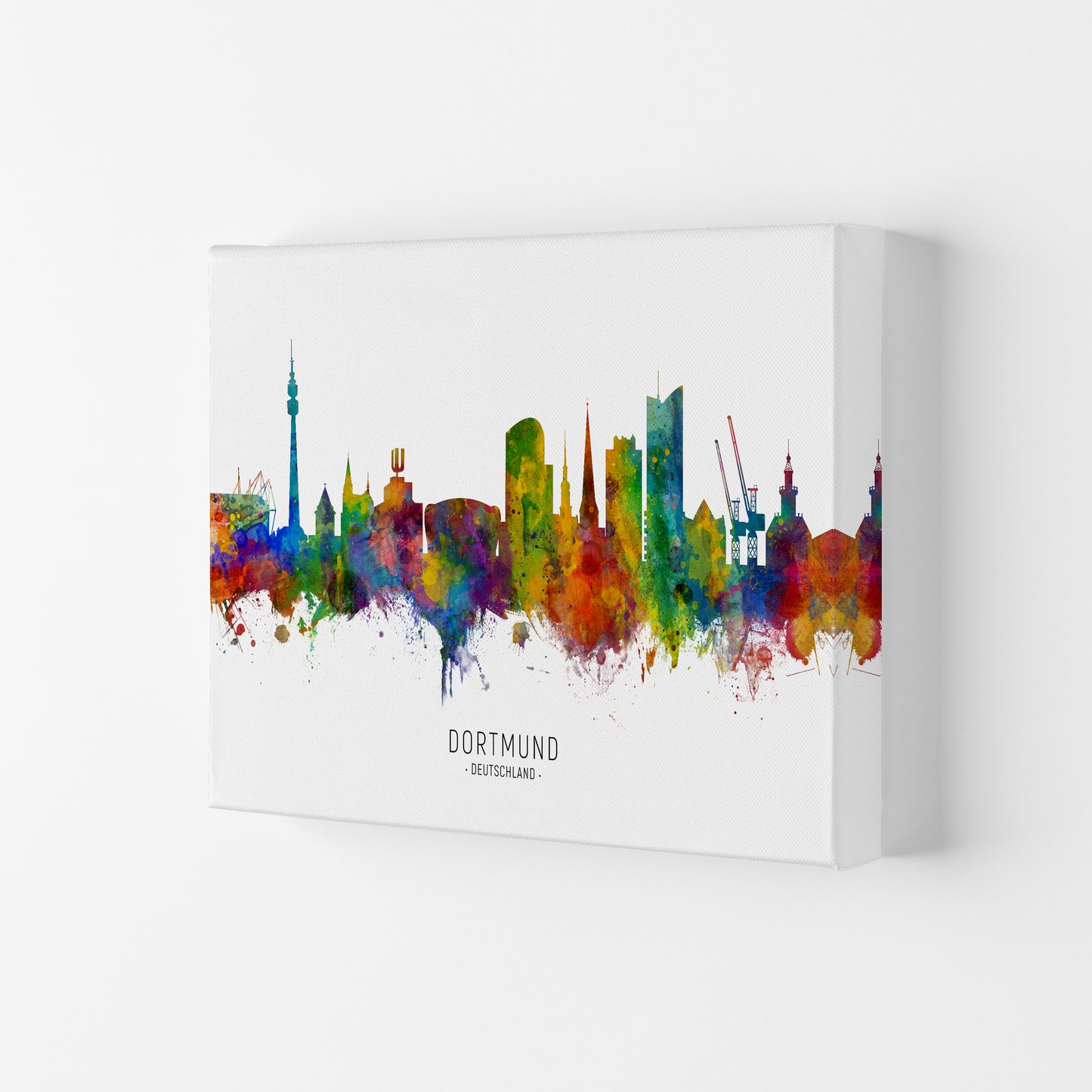 Dortmund Deutschland Skyline Art Print by Michael Tompsett Canvas