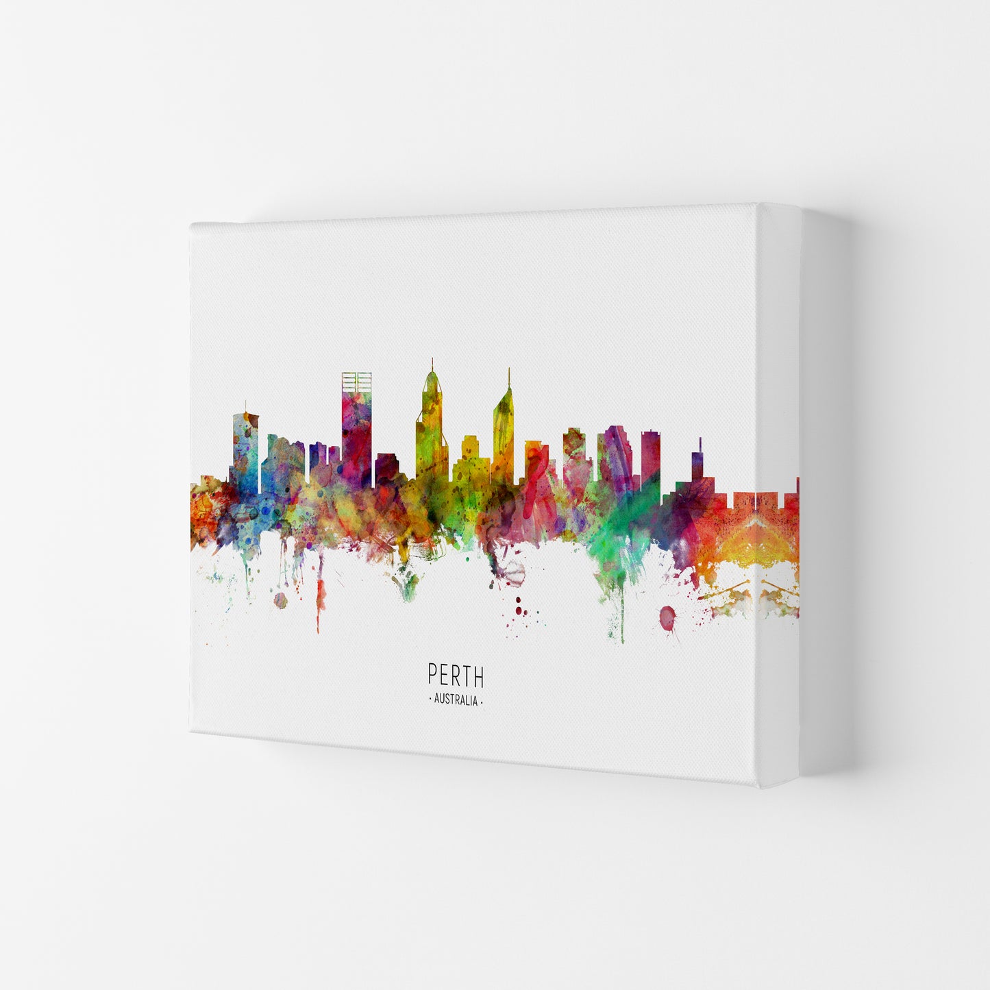 Perth Australia Skyline Art Print by Michael Tompsett Canvas