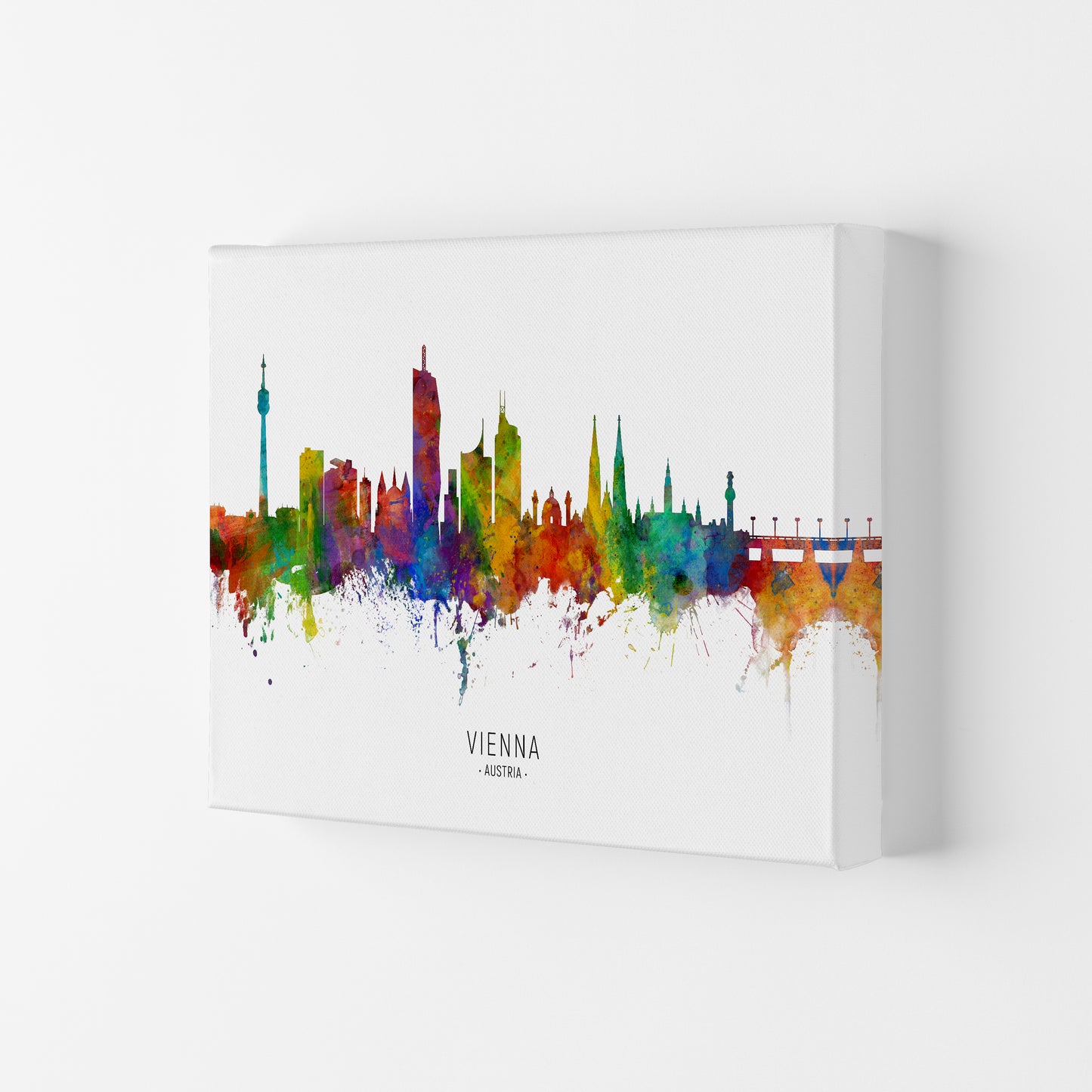 Vienna Austria Skyline Art Print by Michael Tompsett Canvas