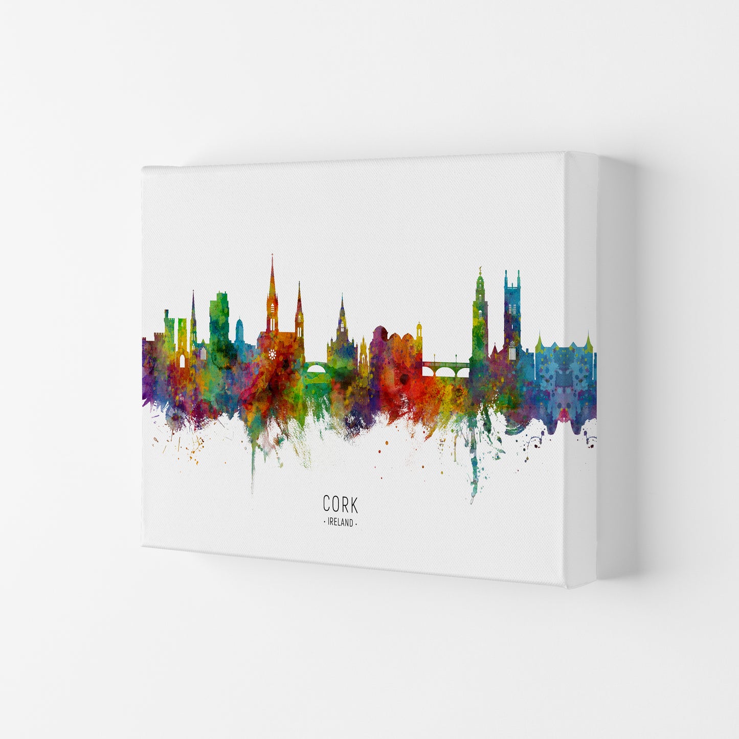 Cork Ireland Skyline Art Print by Michael Tompsett Canvas