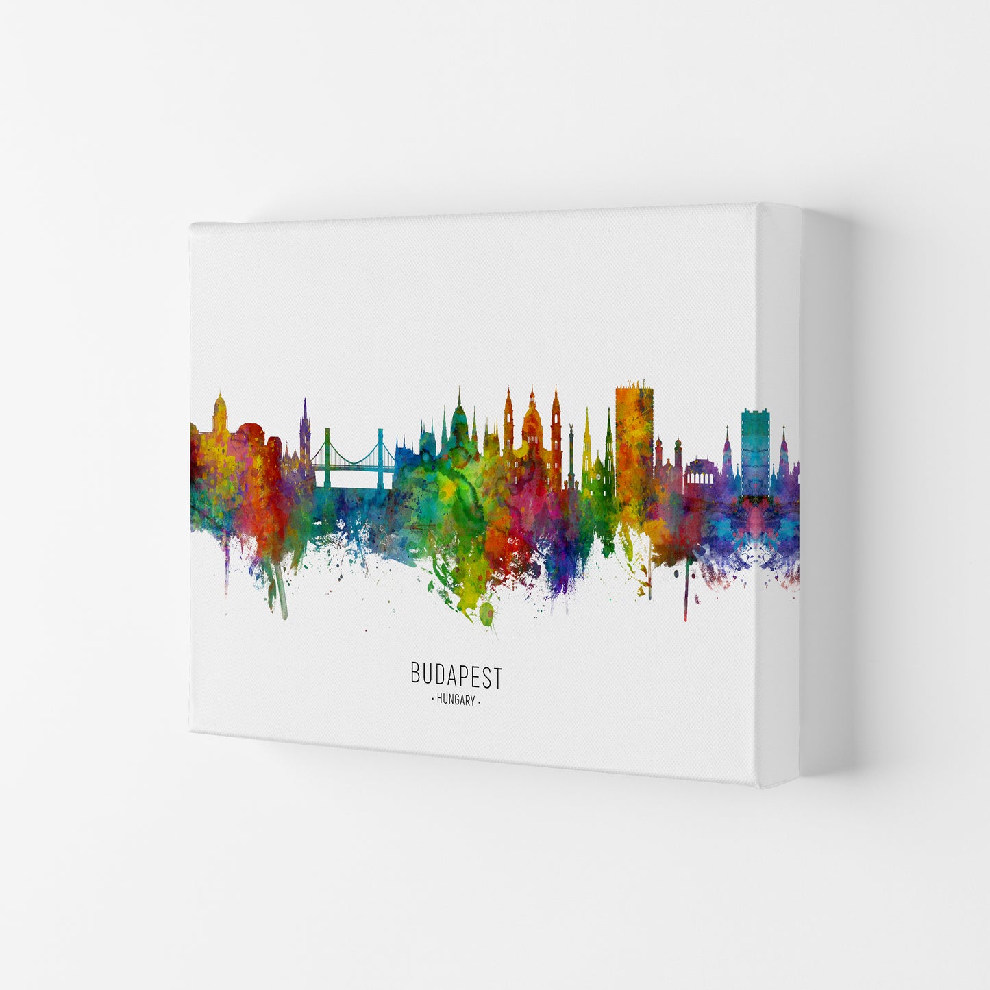 Budapest Hungary Skyline Art Print by Michael Tompsett Canvas