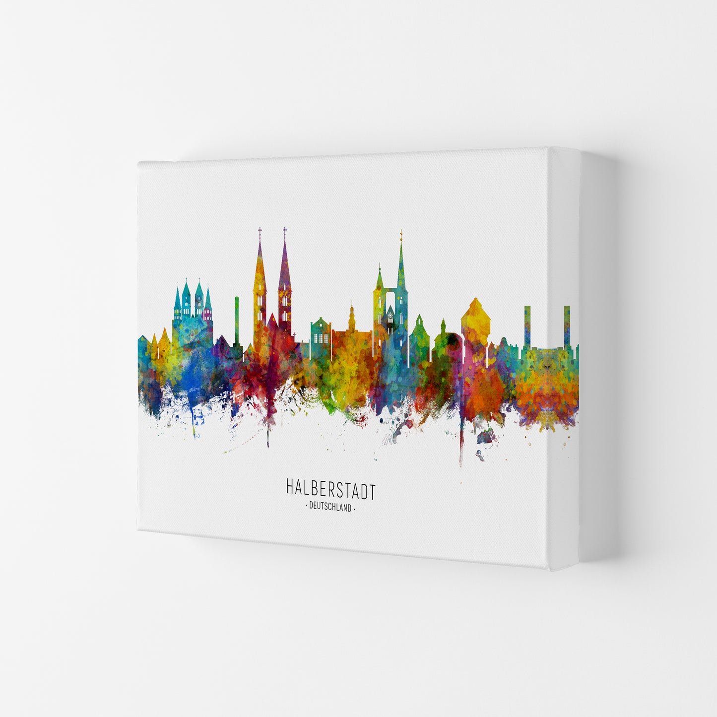 Halberstadt Deutschland Skyline Art Print by Michael Tompsett Canvas