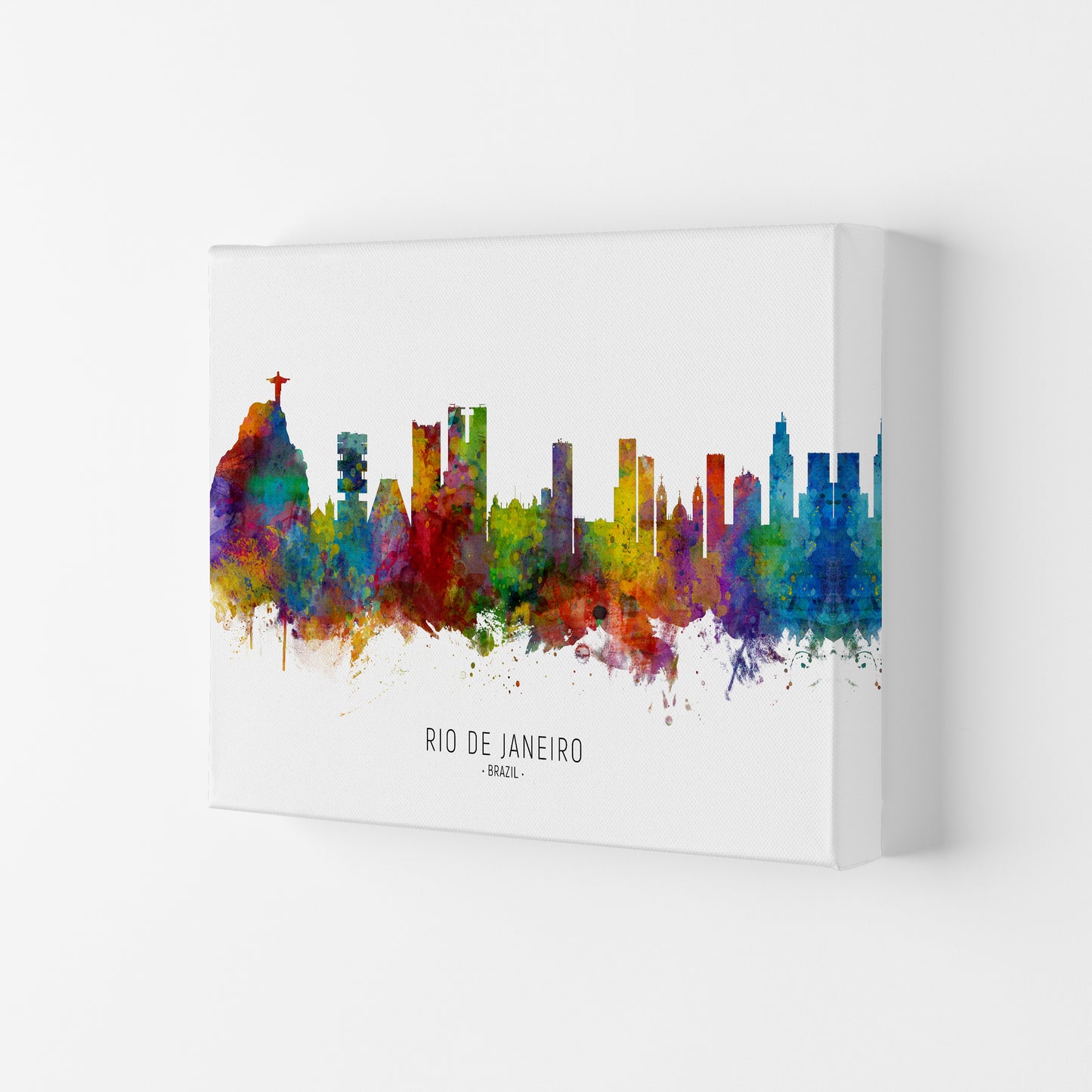 Rio De Janeiro Brazil Skyline Art Print by Michael Tompsett Canvas