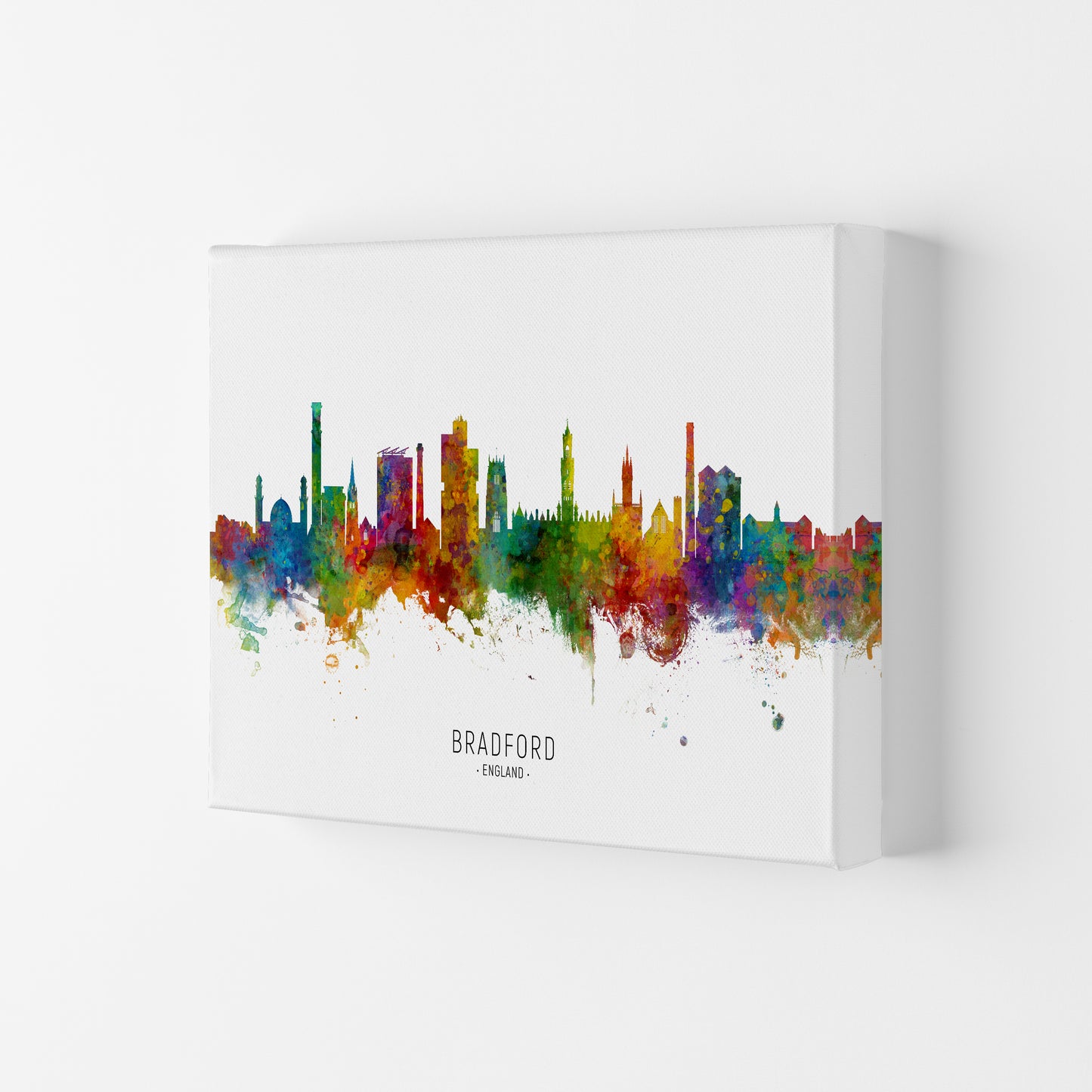 Bradford England Skyline Art Print by Michael Tompsett Canvas