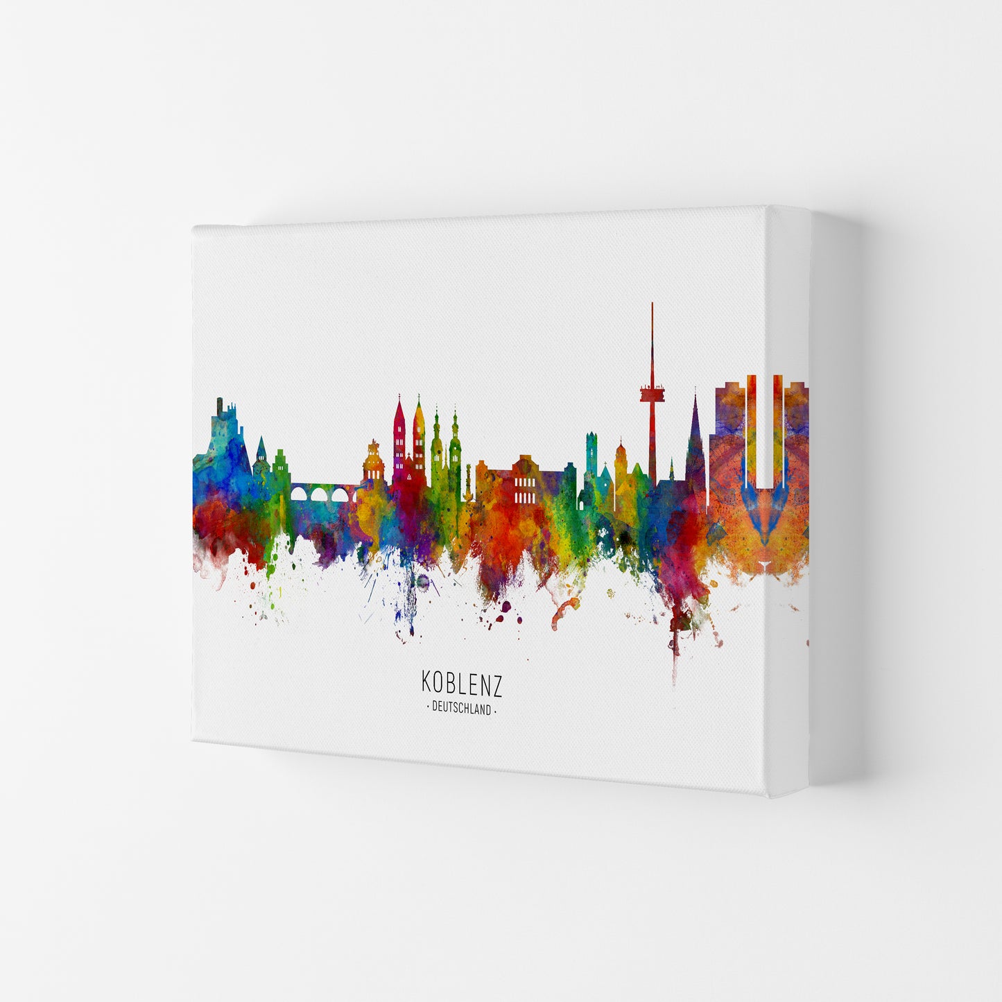 Koblenz Deutschland Skyline Art Print by Michael Tompsett Canvas