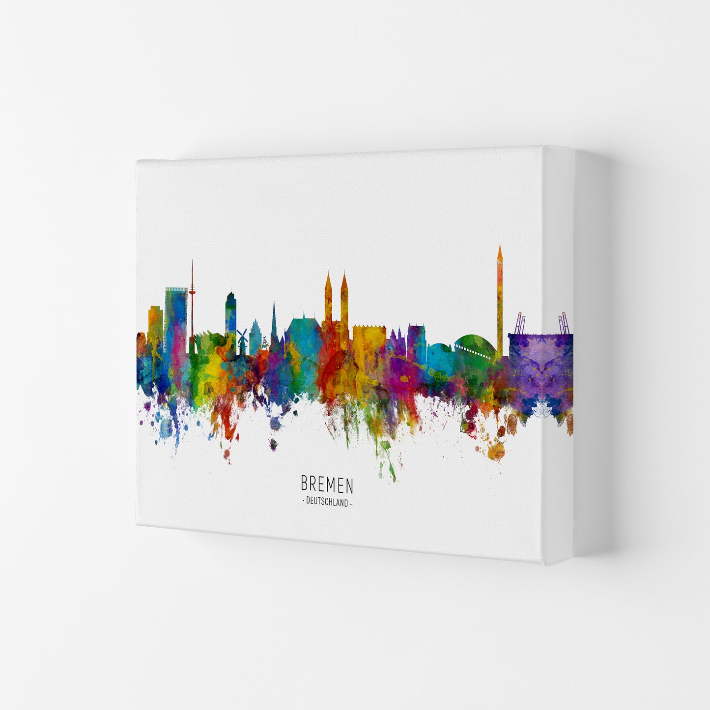 Bremen Deutschland Skyline Art Print by Michael Tompsett Canvas