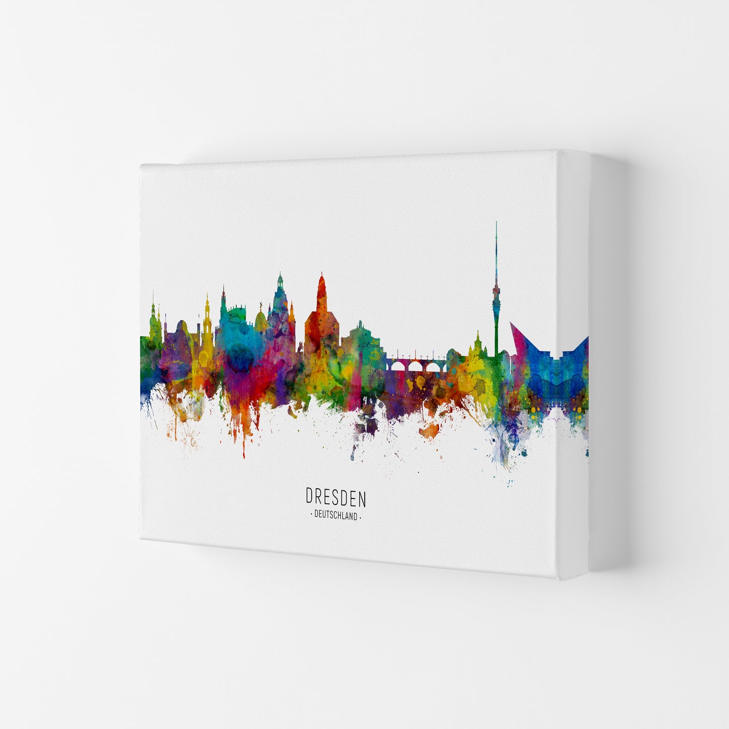 Dresden Deutschland Skyline Art Print by Michael Tompsett Canvas