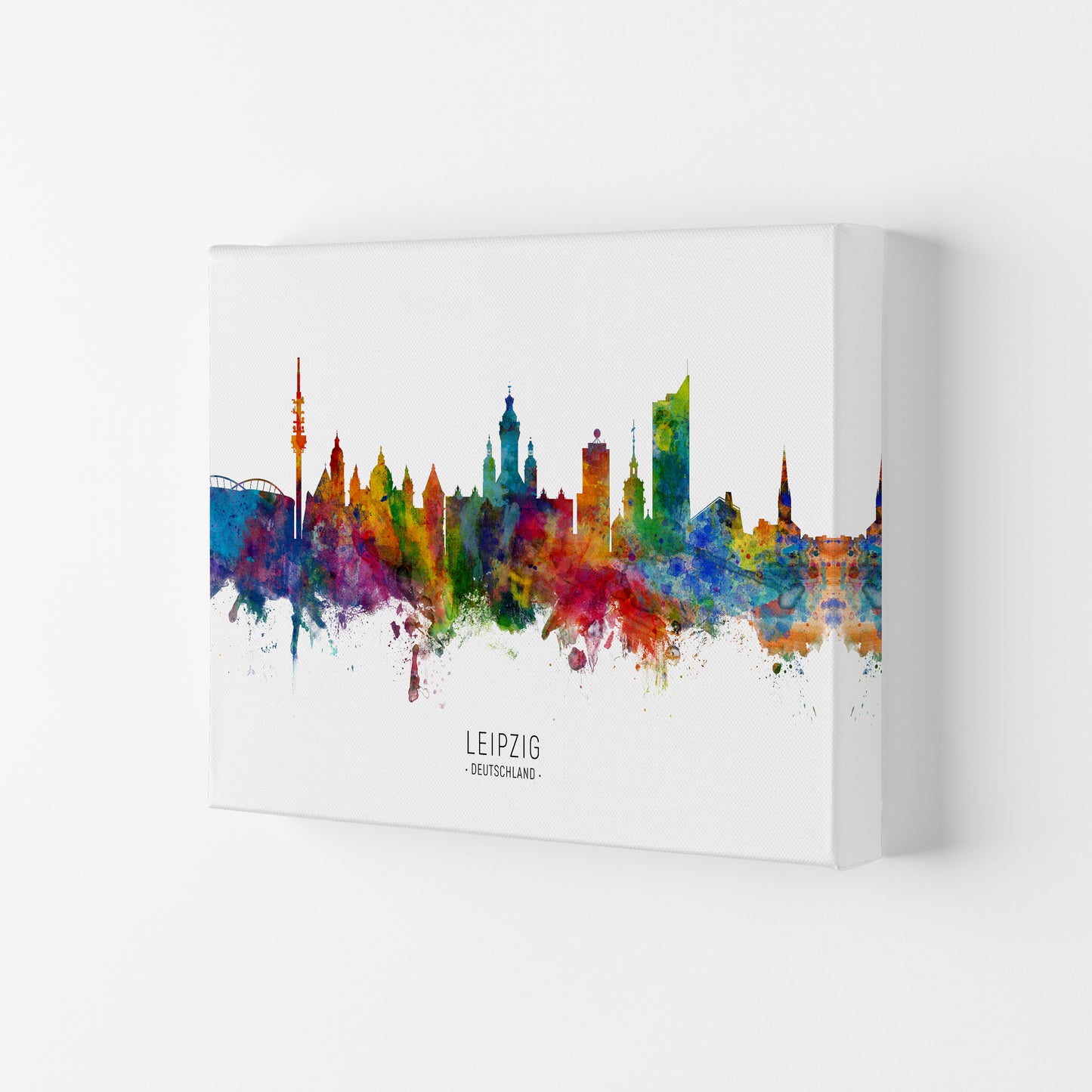 Leipzig Deutschland Skyline Art Print by Michael Tompsett Canvas