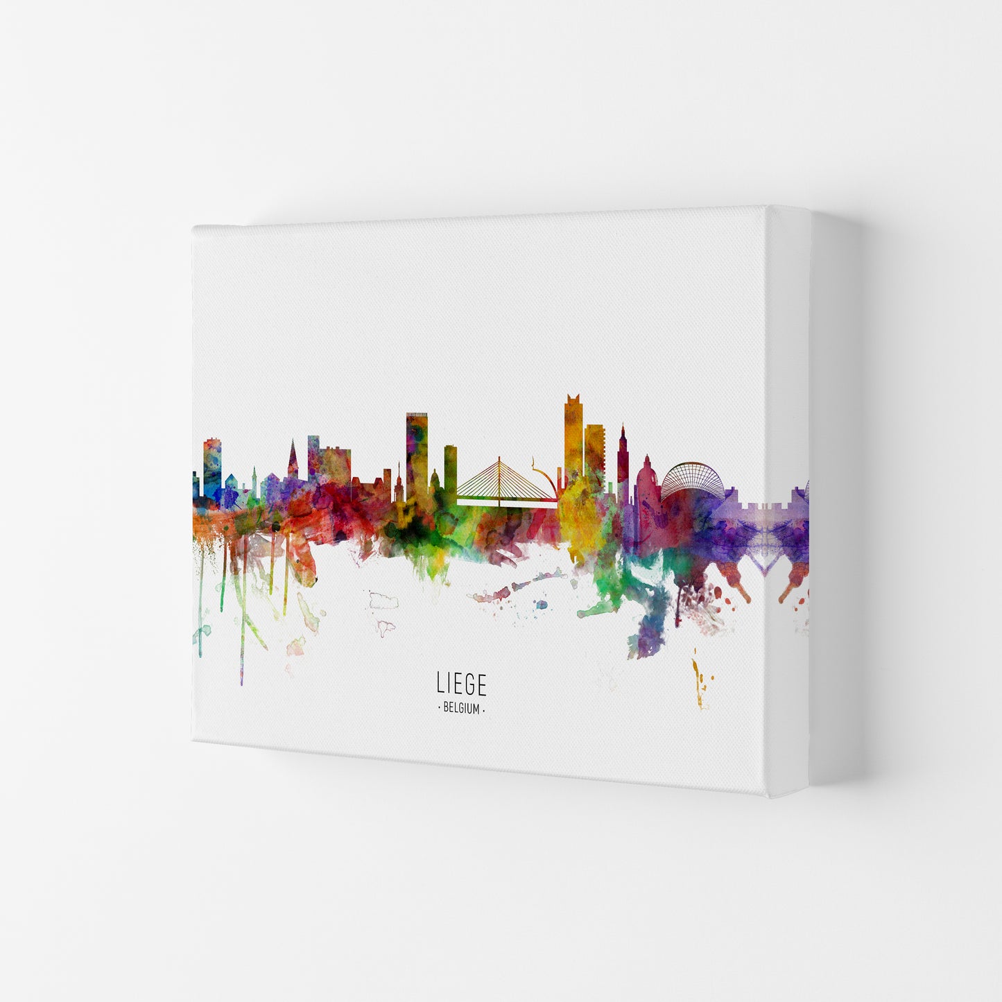 Liege Belgium Skyline Art Print by Michael Tompsett Canvas