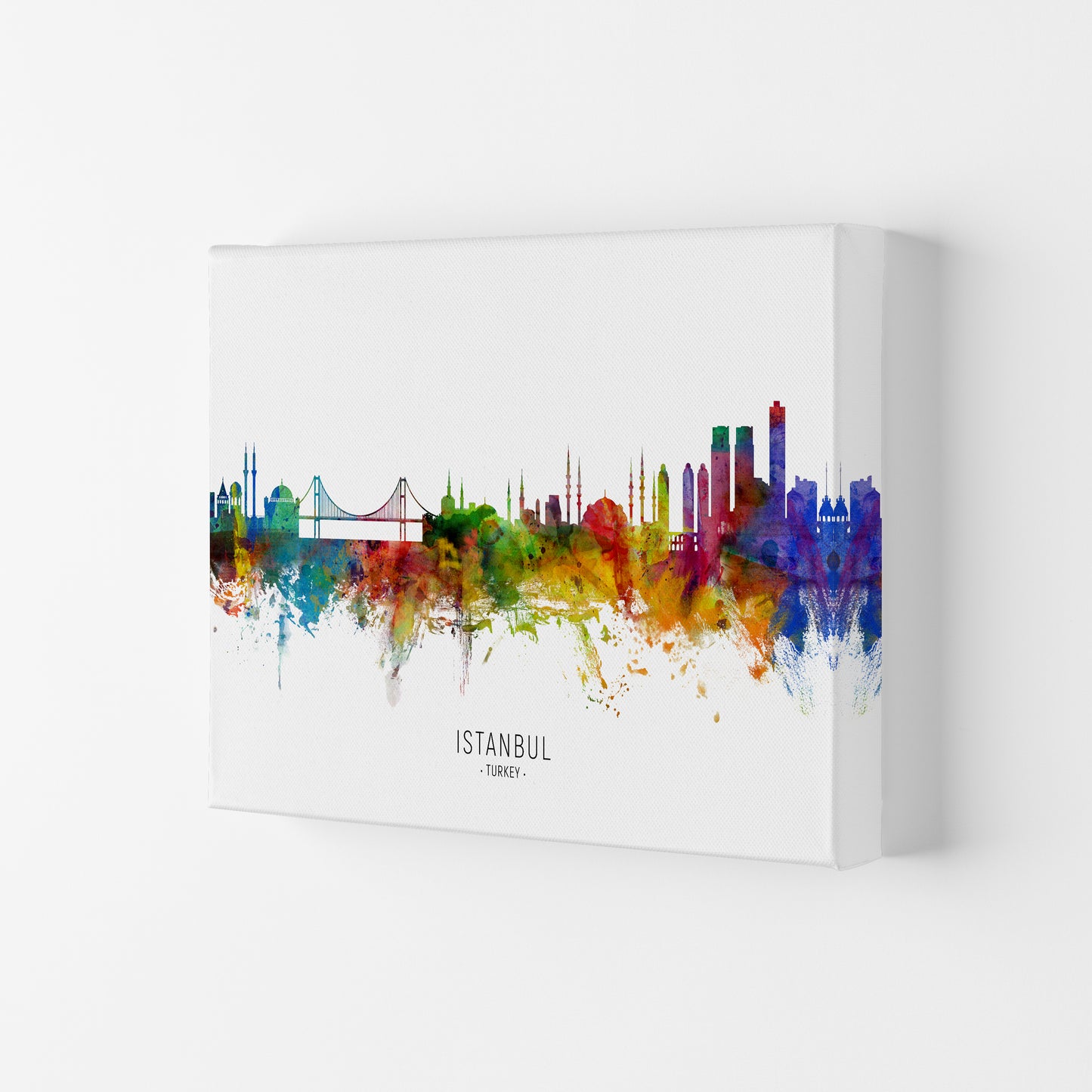 Istanbul Turkey Skyline Art Print by Michael Tompsett Canvas