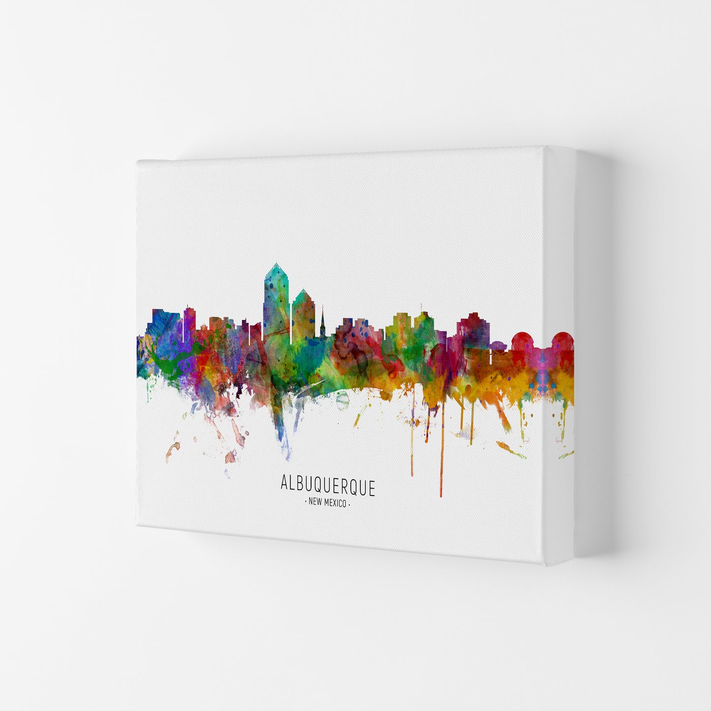 Albuquerque New Mexico Skyline Art Print by Michael Tompsett Canvas