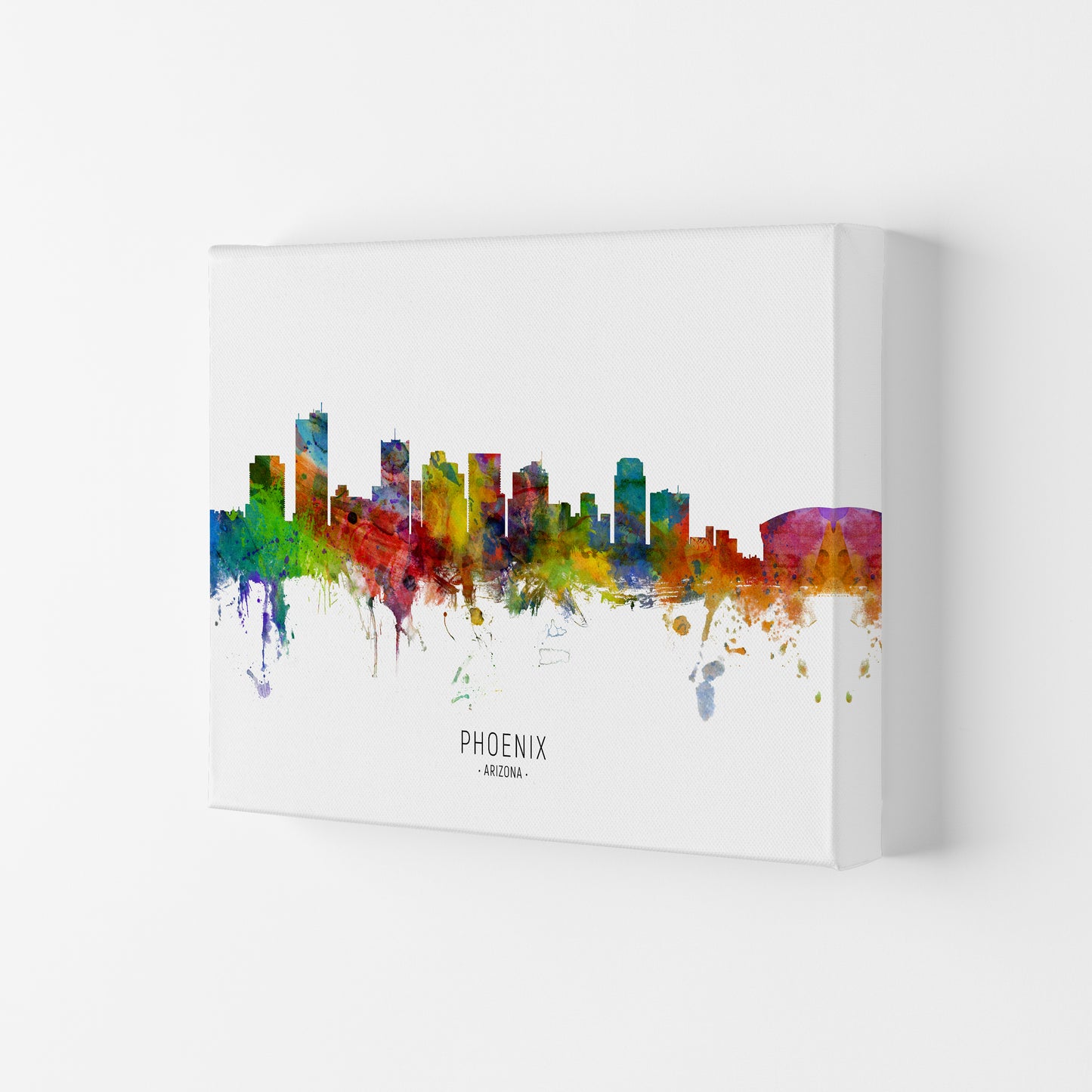 Phoenix Arizona Skyline Art Print by Michael Tompsett Canvas