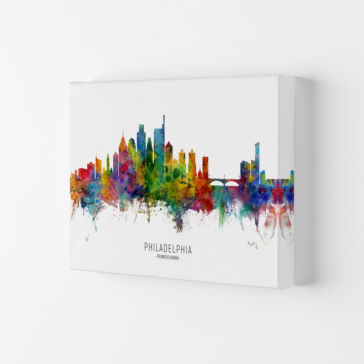 Philadelphia Pennsylvania Skyline Print by Michael Tompsett Canvas