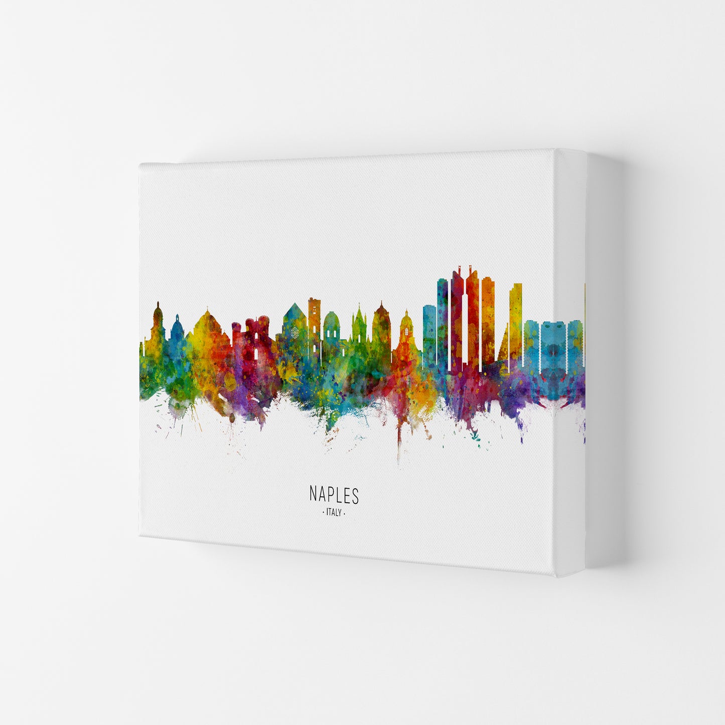 Naples Italy Skyline Art Print by Michael Tompsett Canvas