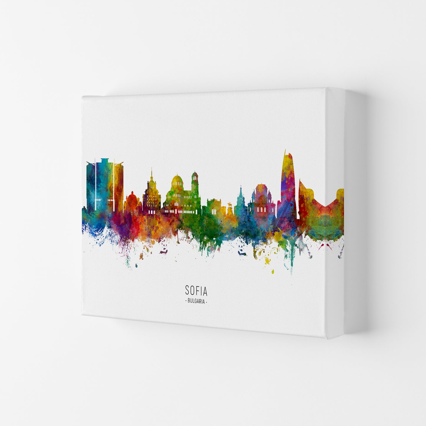 Sofia Bulgaria Skyline Art Print by Michael Tompsett Canvas