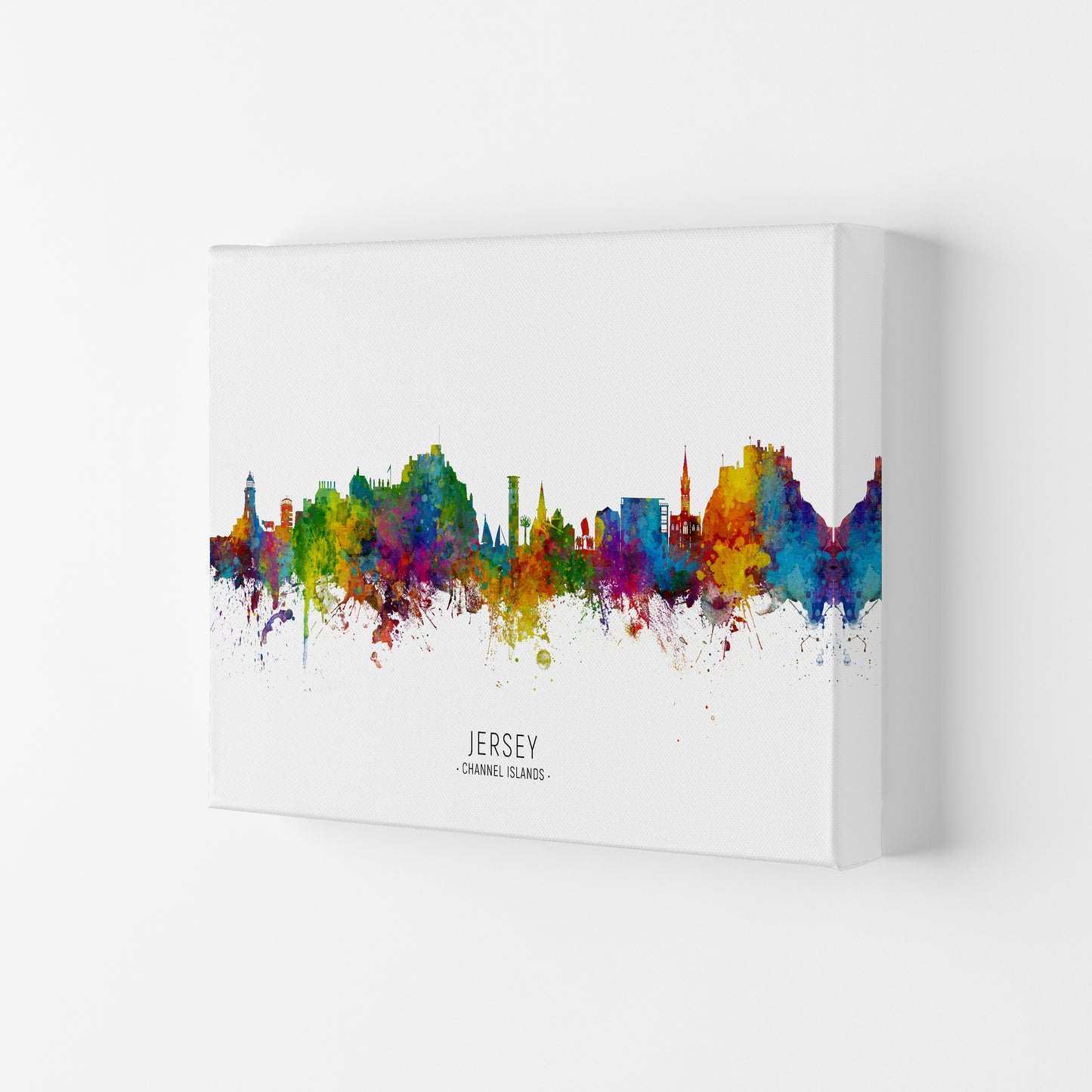 Jersey Channel Islands Skyline Art Print by Michael Tompsett Canvas