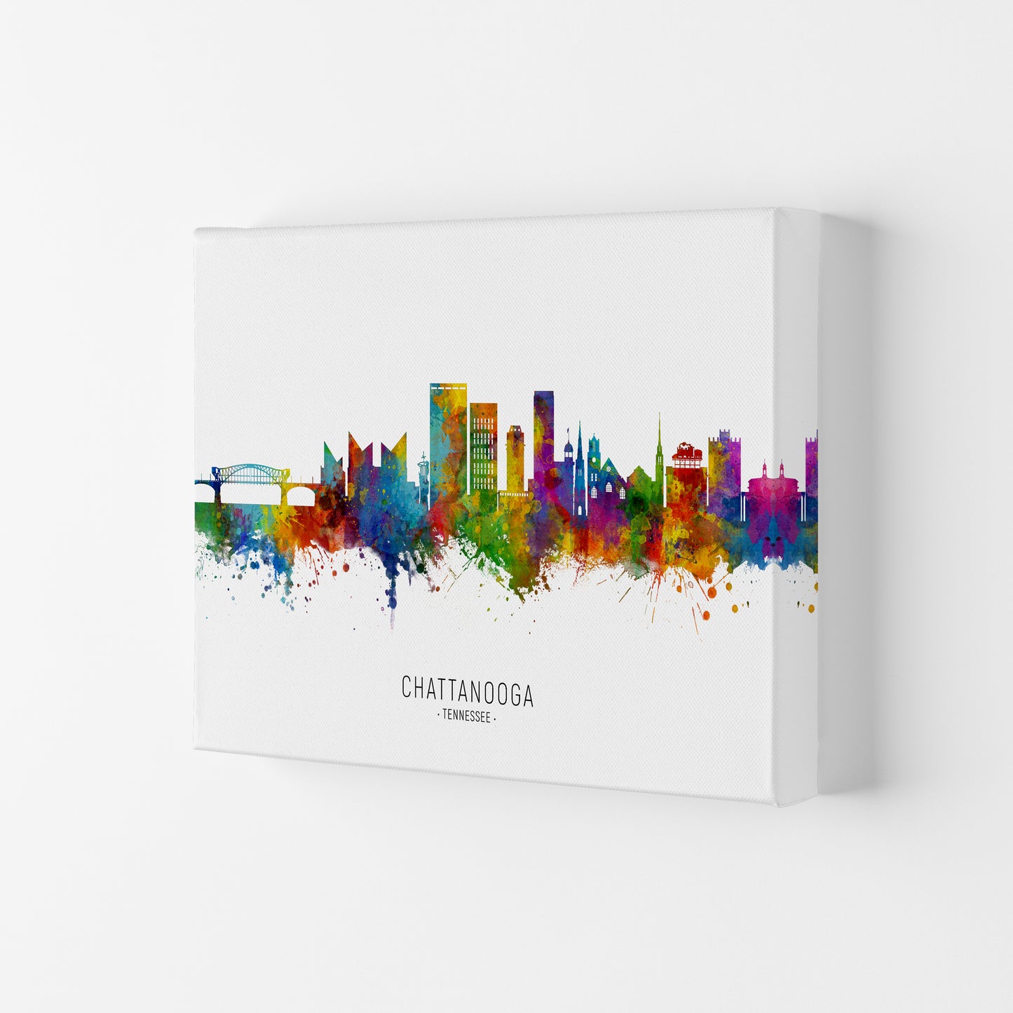 Chattanooga Tennessee Skyline Art Print by Michael Tompsett Canvas