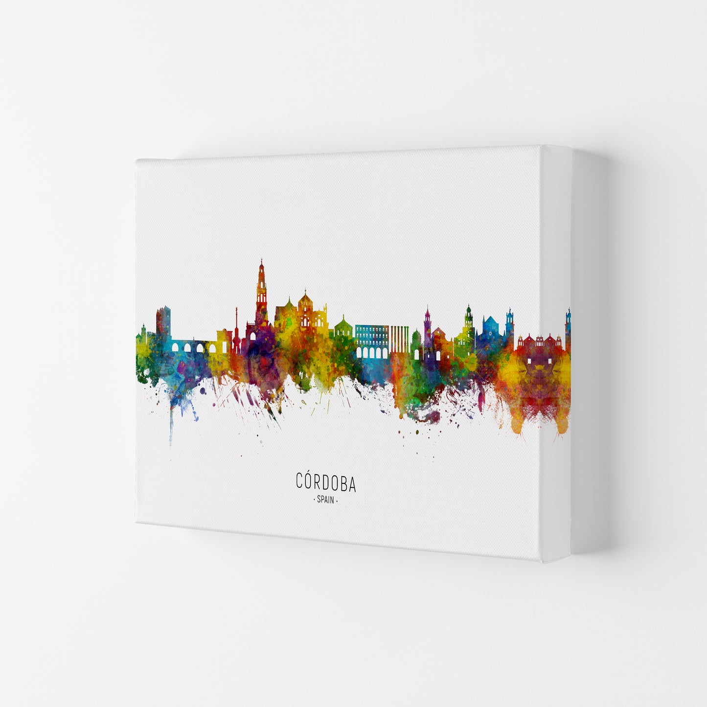Cordoba Spain Skyline Art Print by Michael Tompsett Canvas