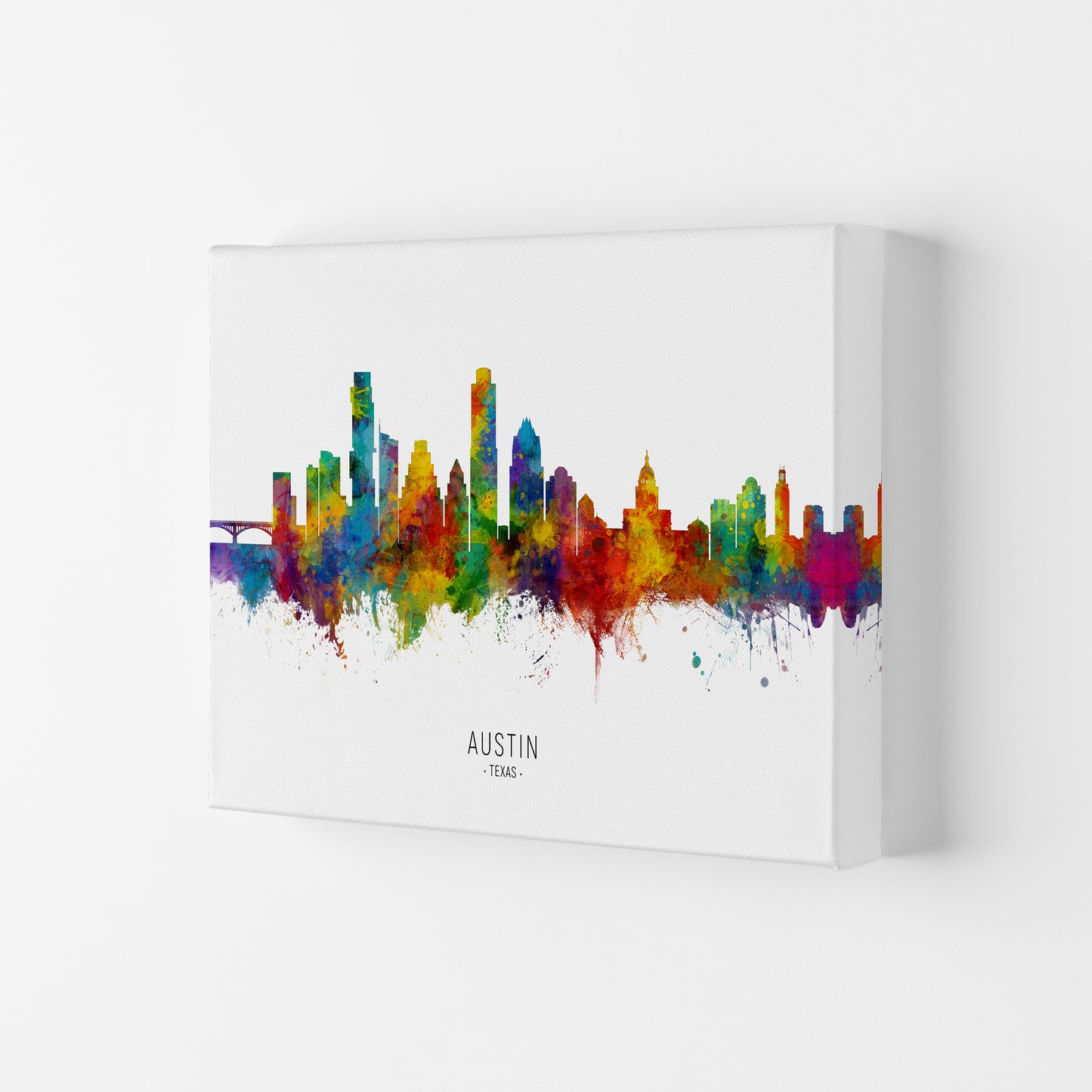 Austin Texas Skyline Art Print by Michael Tompsett Canvas