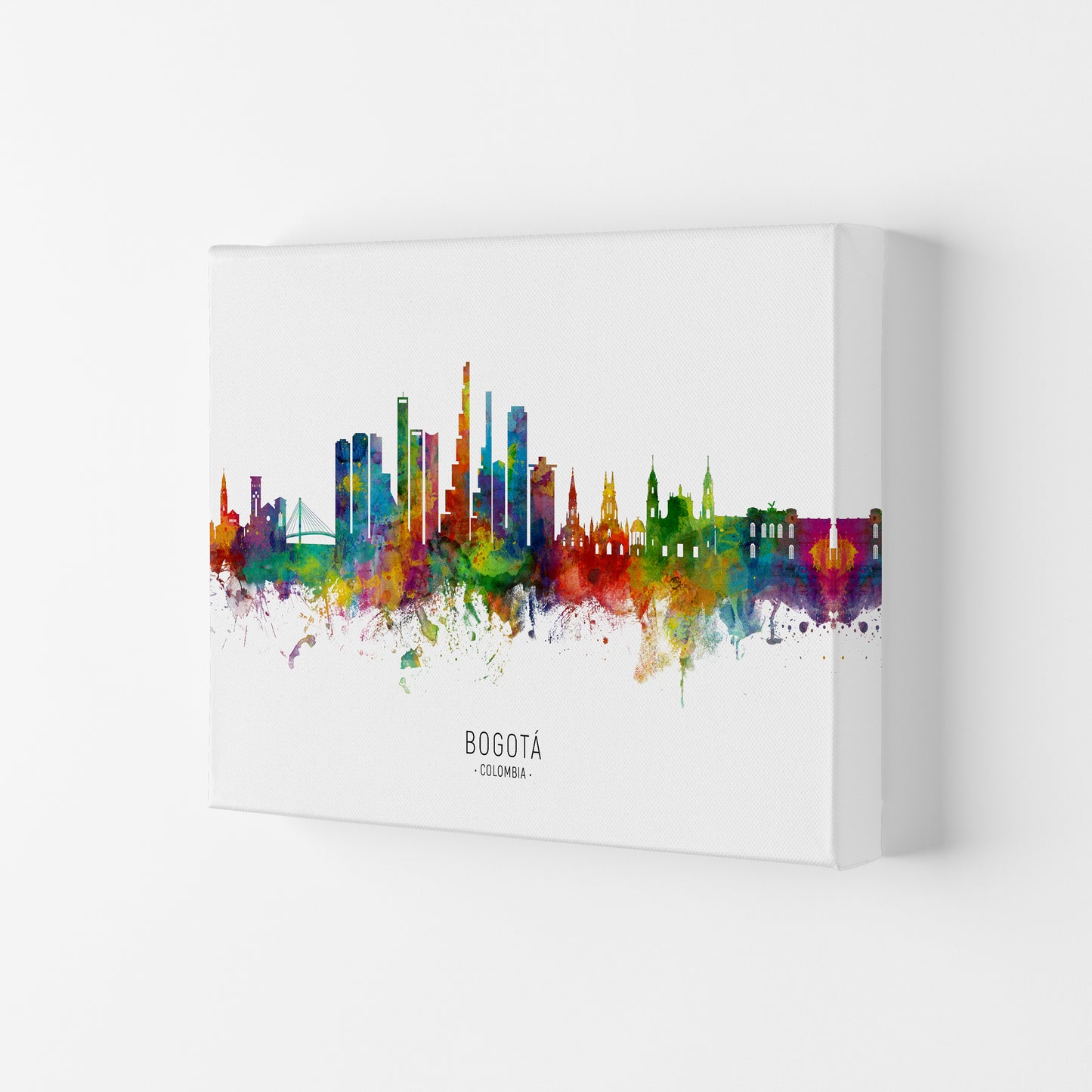 Bogota Colombia Skyline Art Print by Michael Tompsett Canvas