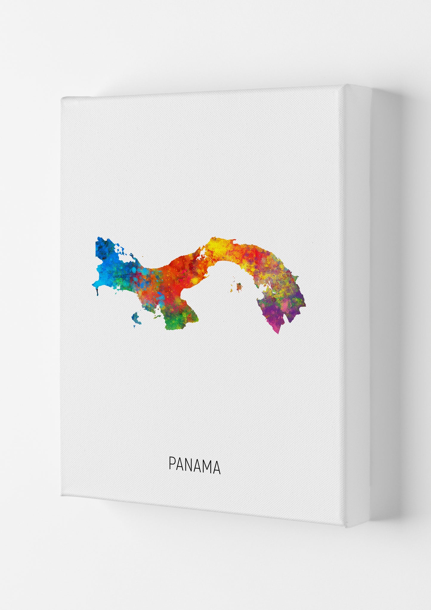 Panama Watercolour Map Art Print by Michael Tompsett Canvas