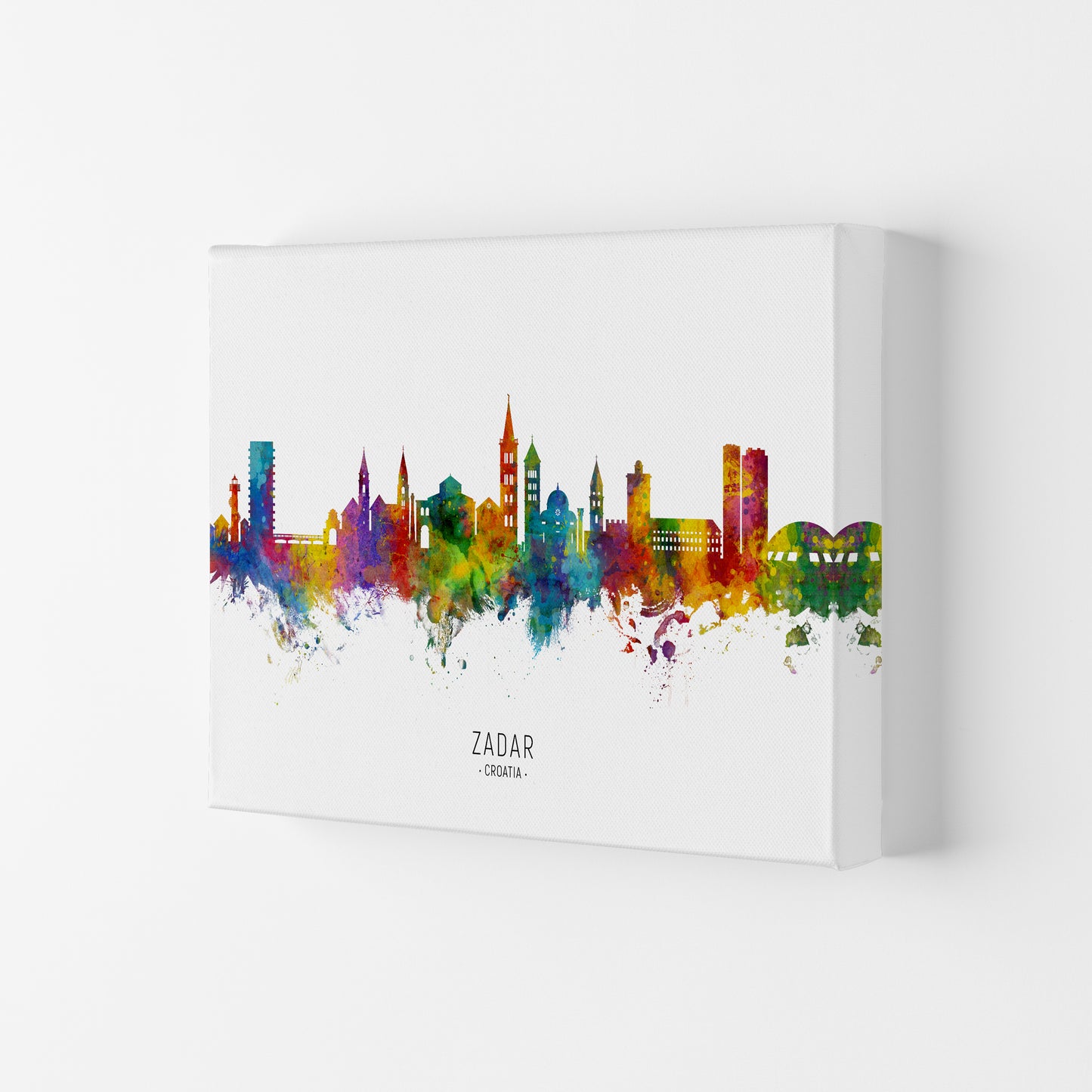 Zadar Croatia Skyline Art Print by Michael Tompsett Canvas