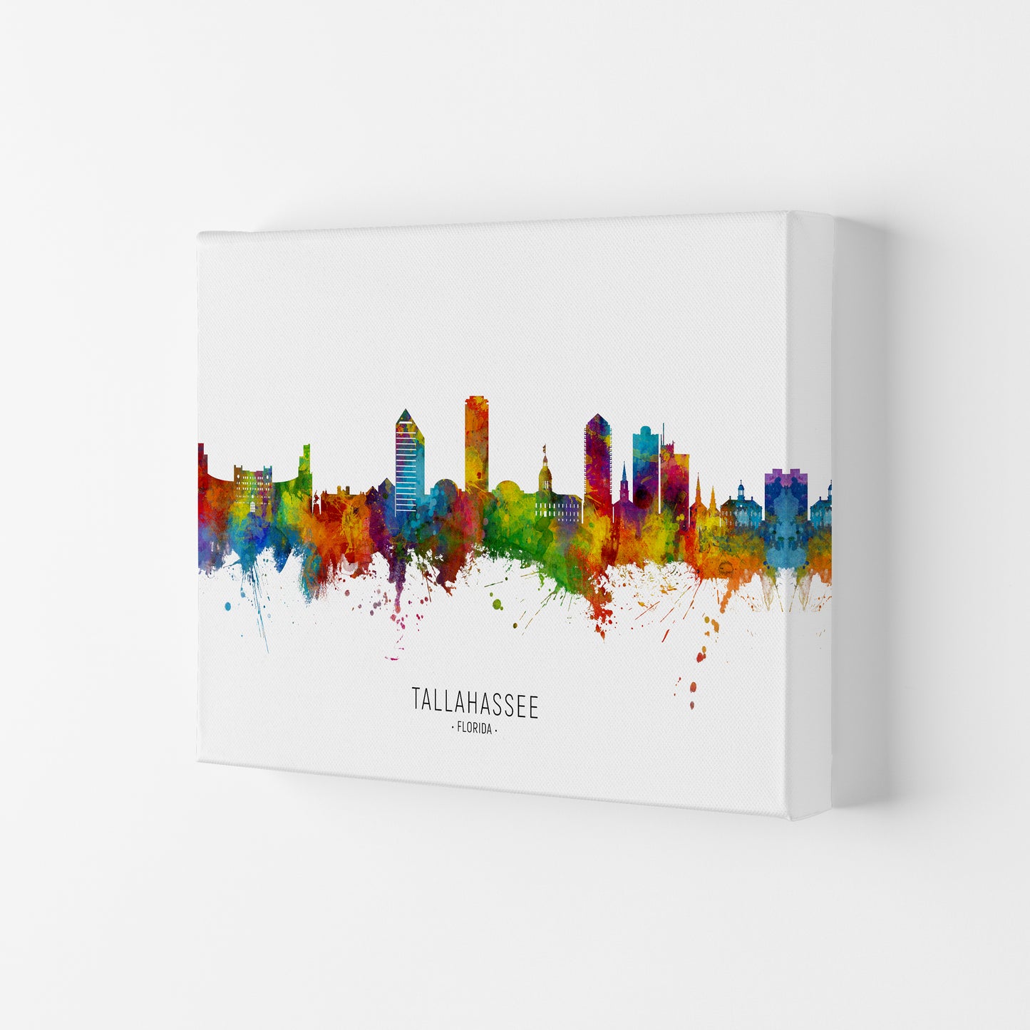 Tallahassee Florida Skyline Art Print by Michael Tompsett Canvas